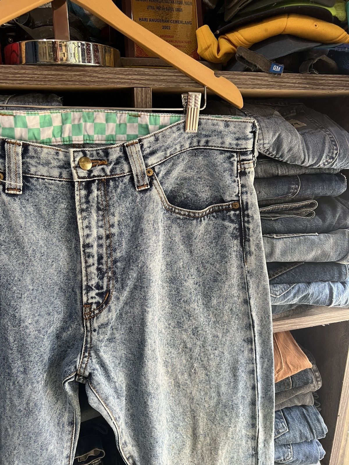 PHENOMENON 🔥Rare Phenomenon Color Bleach Denim Size US 37 - 12 Thumbnail