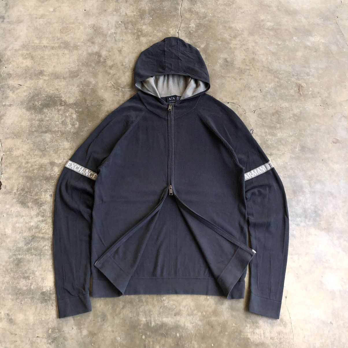 Armani Exchange Armani Exchange Logo Slevee Taped Ziphoodie Black Luxury Size US L / EU 52-54 / 3 - 1 Thumbnail