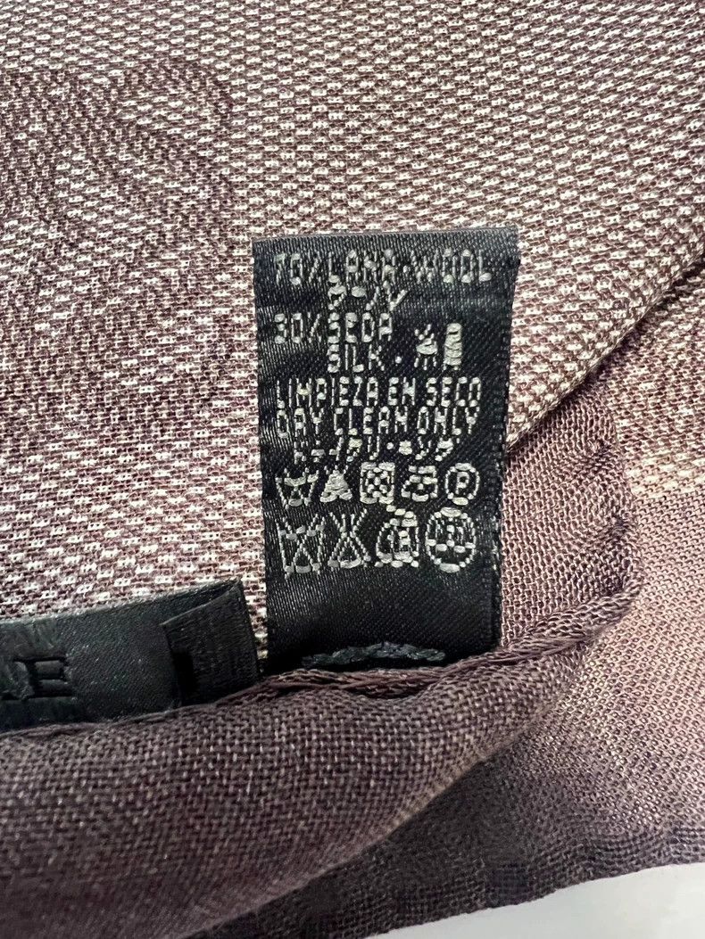 Loewe LOEWE Long thin scarf with brown patch logo. 70% wool and Size ONE SIZE - 8 Thumbnail
