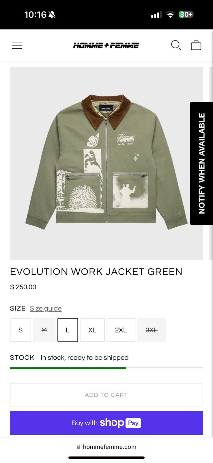 Homme + Femme La Evolution Jacket Size US L / EU 52-54 / 3 - 1 Thumbnail