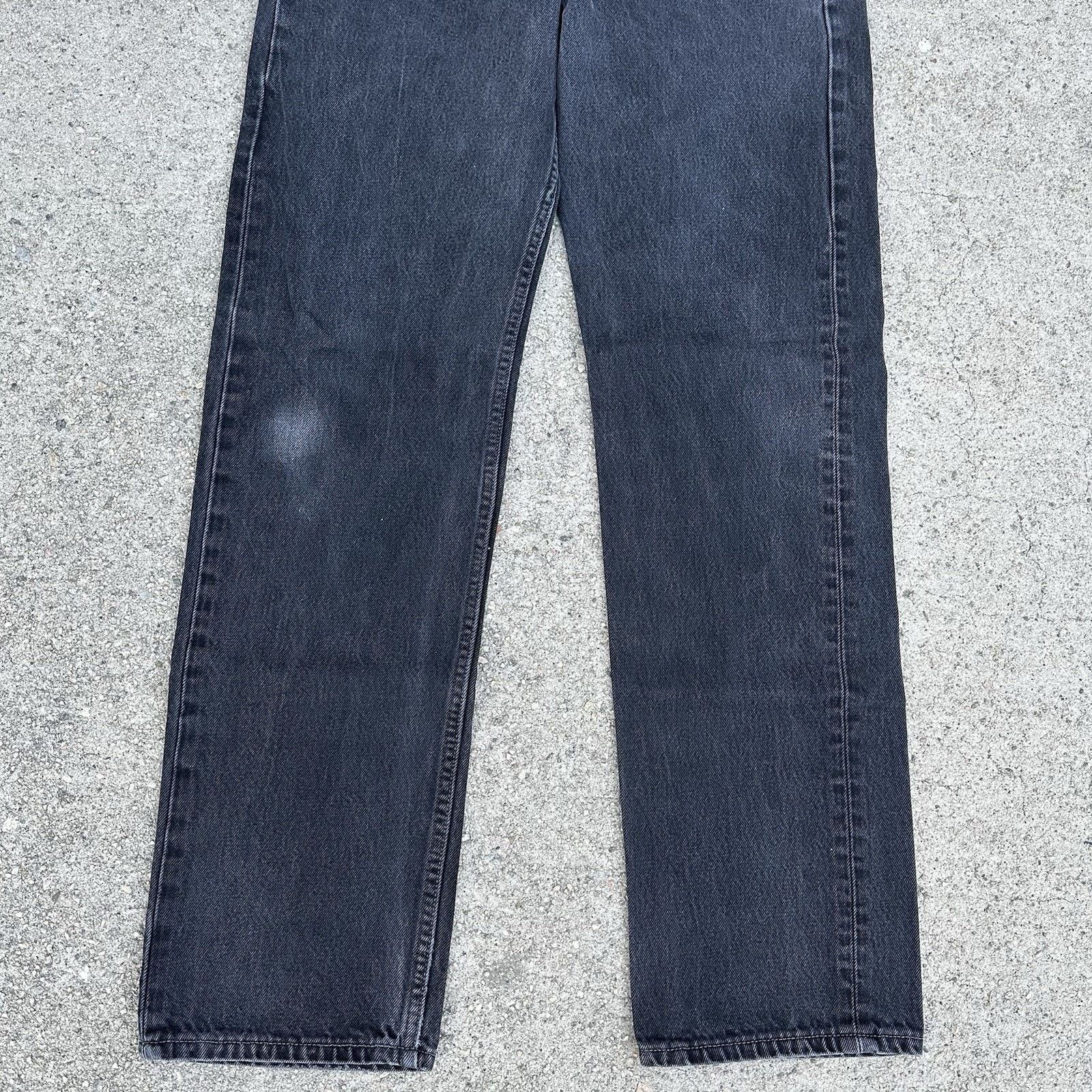 Levi's × Vintage Vintage Levi’s 501 Straight Faded Black Denim Jeans 34x34 Size US 34 / EU 50 - 3 Thumbnail