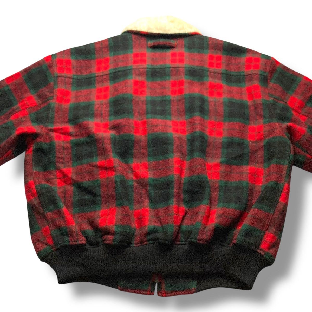 Japanese Brand 🇯🇵 VINTAGE GRIP CHECKERED FULL ZIP WOOL BOMBER JACKET Size US XL / EU 56 / 4 - 12 Thumbnail