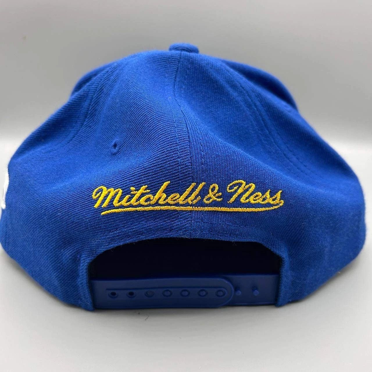 Mitchell & Ness Golden State Warriors GSW Hat Men Blue NBA Snap Back Cap Size ONE SIZE - 4 Thumbnail