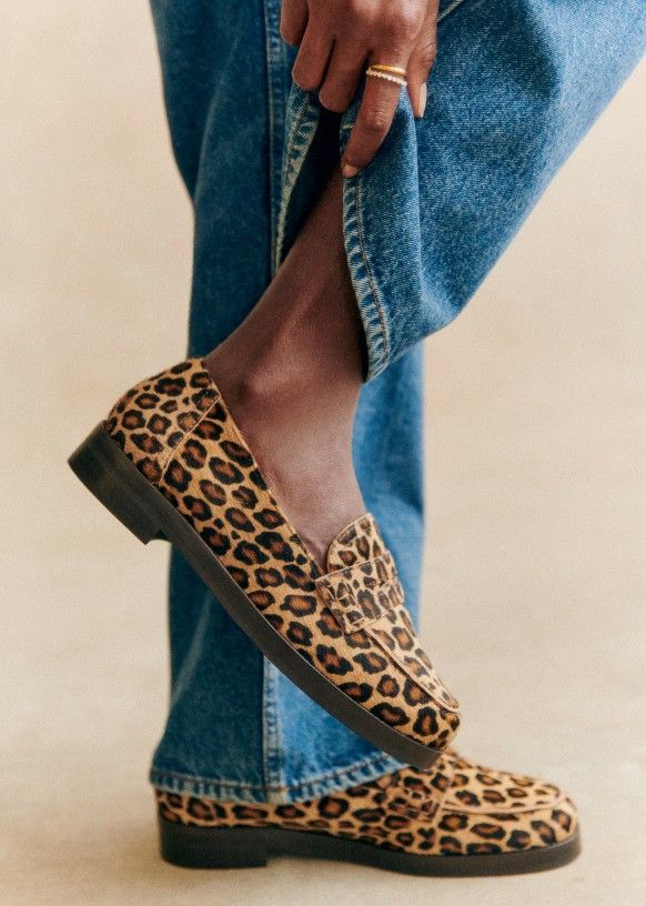 Sezane SEZANE Andrea Leopard Print Leather Loafers Shoes EU38 US7 Size US 7 / IT 37 - 1 Thumbnail