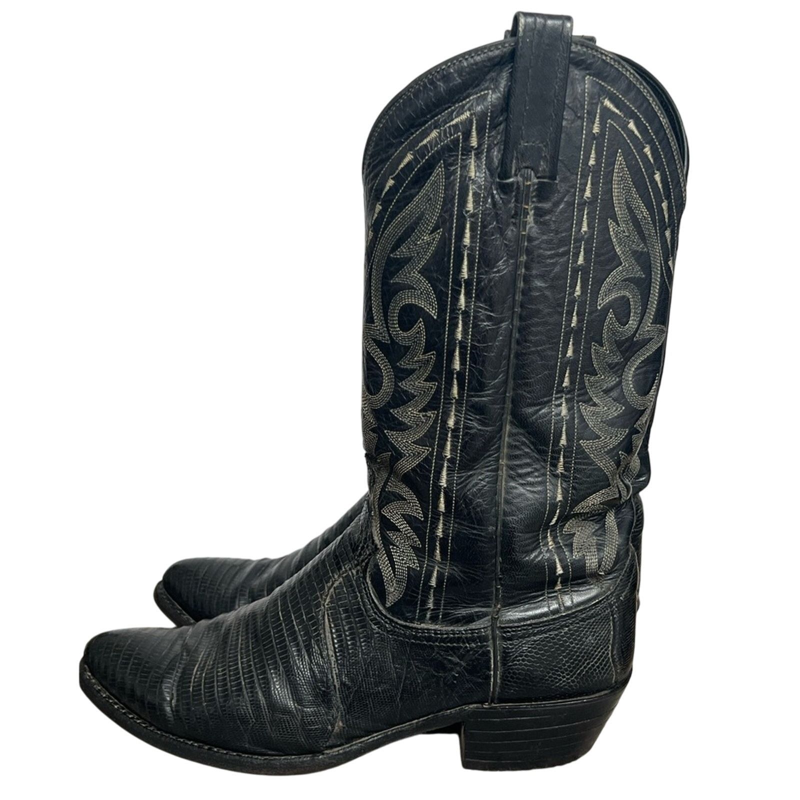 Dan Post Dan Post Boots Winston Lizard Round Toe Cowboy Boots ~ Mens Size US 10 / EU 43 - 1 Thumbnail