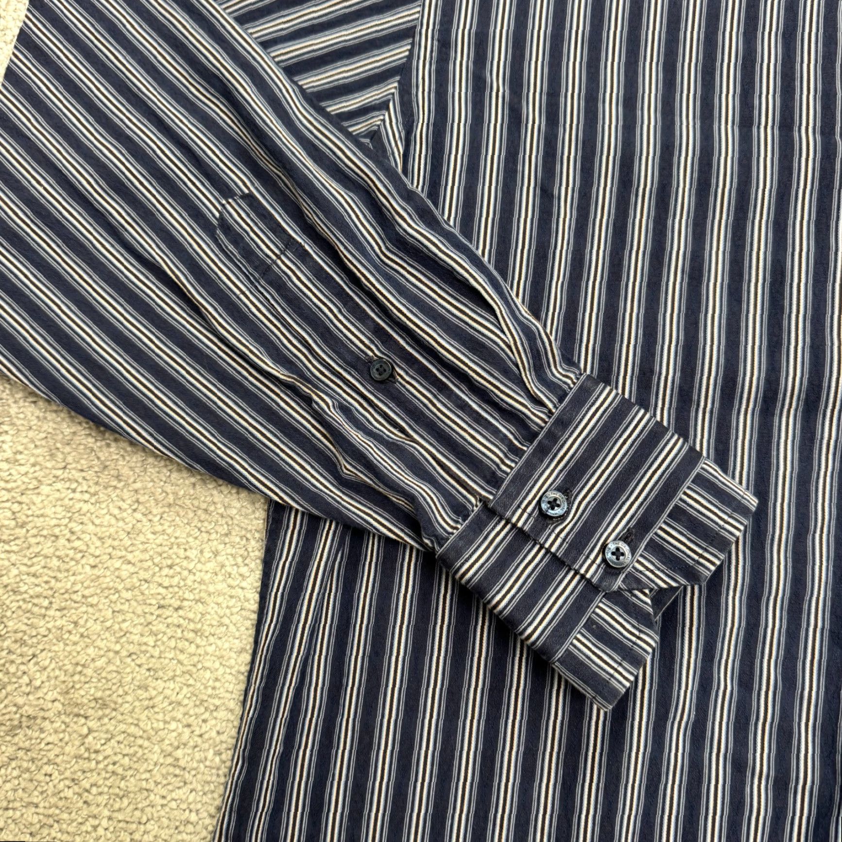 Ben Sherman Ben Sherman Dress Shirt Mens 15.5 Regular Blue Striped Button-Down Long Sleeve Business Casual Size US M / EU 48-50 / 2 - 4 Thumbnail