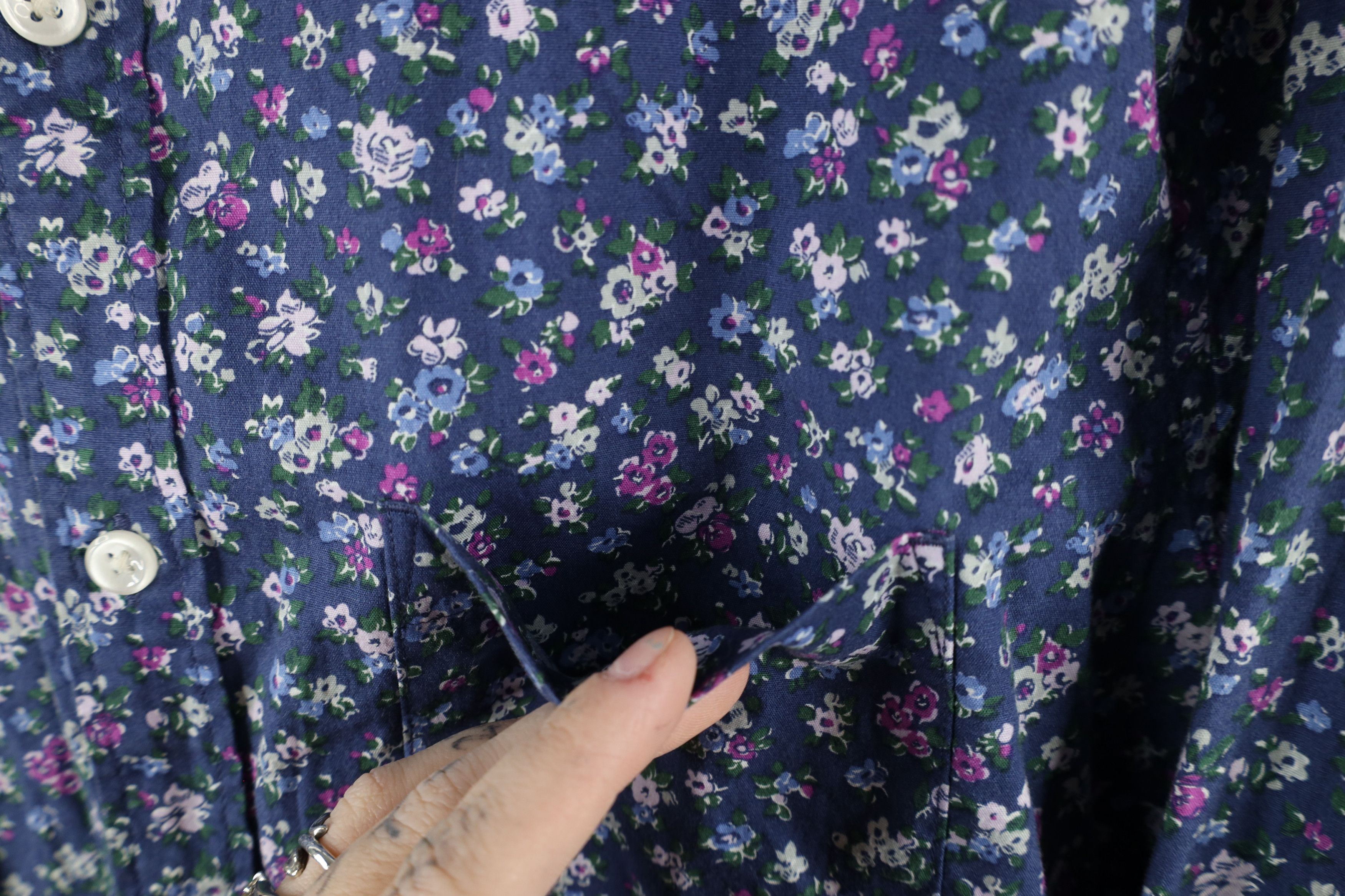 Express × Vintage Express Soft Wash Flower All Over Print Button Down Shirt Size US M / EU 48-50 / 2 - 5 Thumbnail