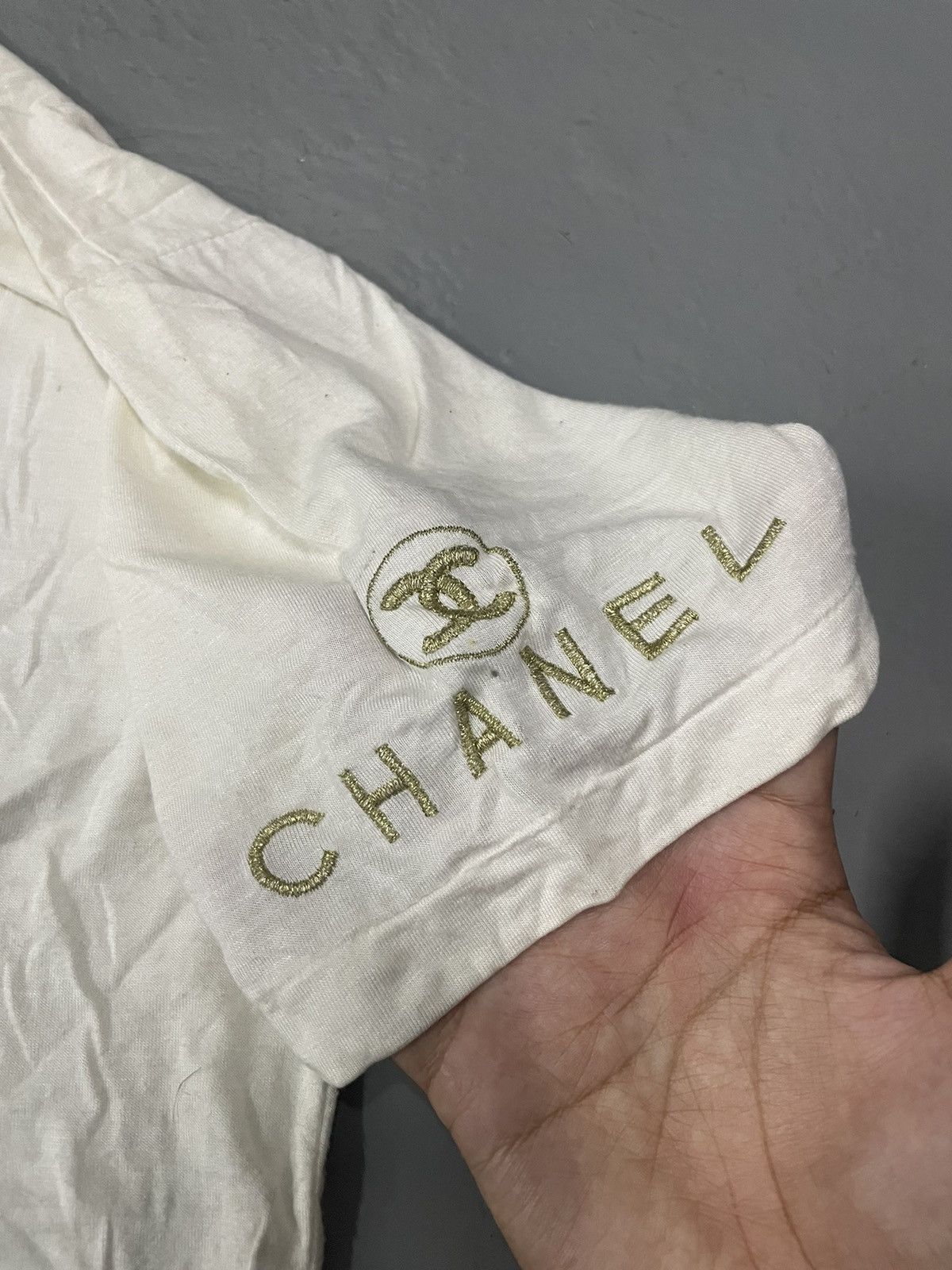 Vintage Vintage Chanel Croptop shirt Size L / US 10 / IT 46 - 5 Thumbnail