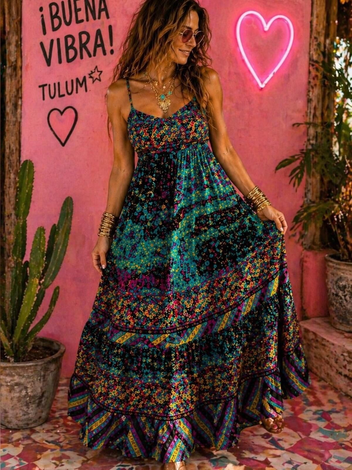 Other Betsey Johnson Y2K Boho Glam Maxi Dress Size XL / US 12-14 / IT 48-50 - 1 Thumbnail