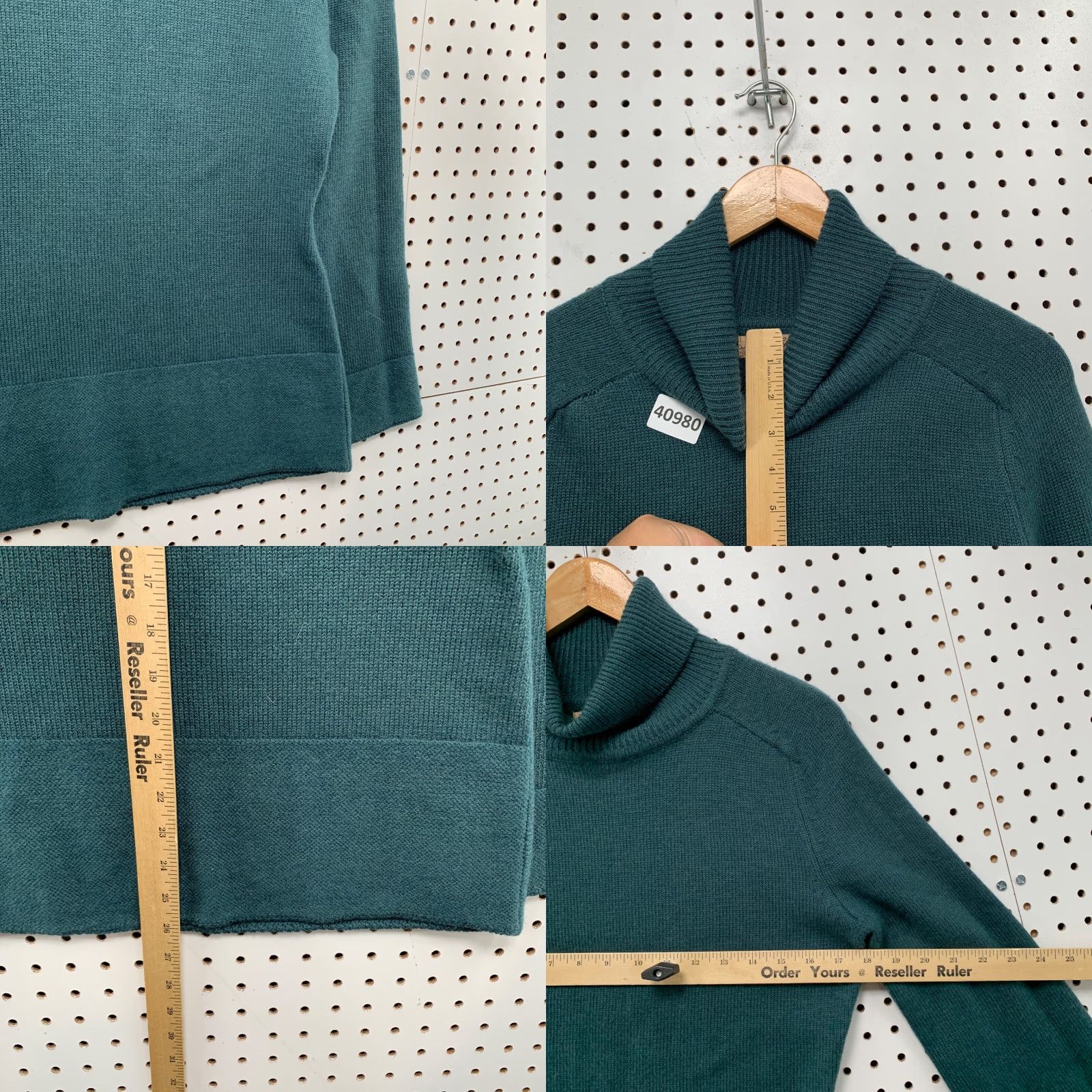 Vintage VINTAGE Marisa Christina Merino Wool Sweater Womens S Green Turtleneck Tight-Knit Long Sleeve 90s Size S / US 4 / IT 40 - 8 Thumbnail