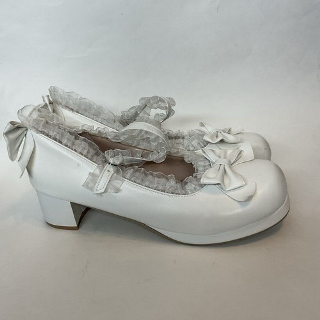 The Unbranded Brand Round Toes Bowknot Mid Thick Heels Mary Jane Women 11-11.5 Size US 11 / IT 41 - 11 Thumbnail