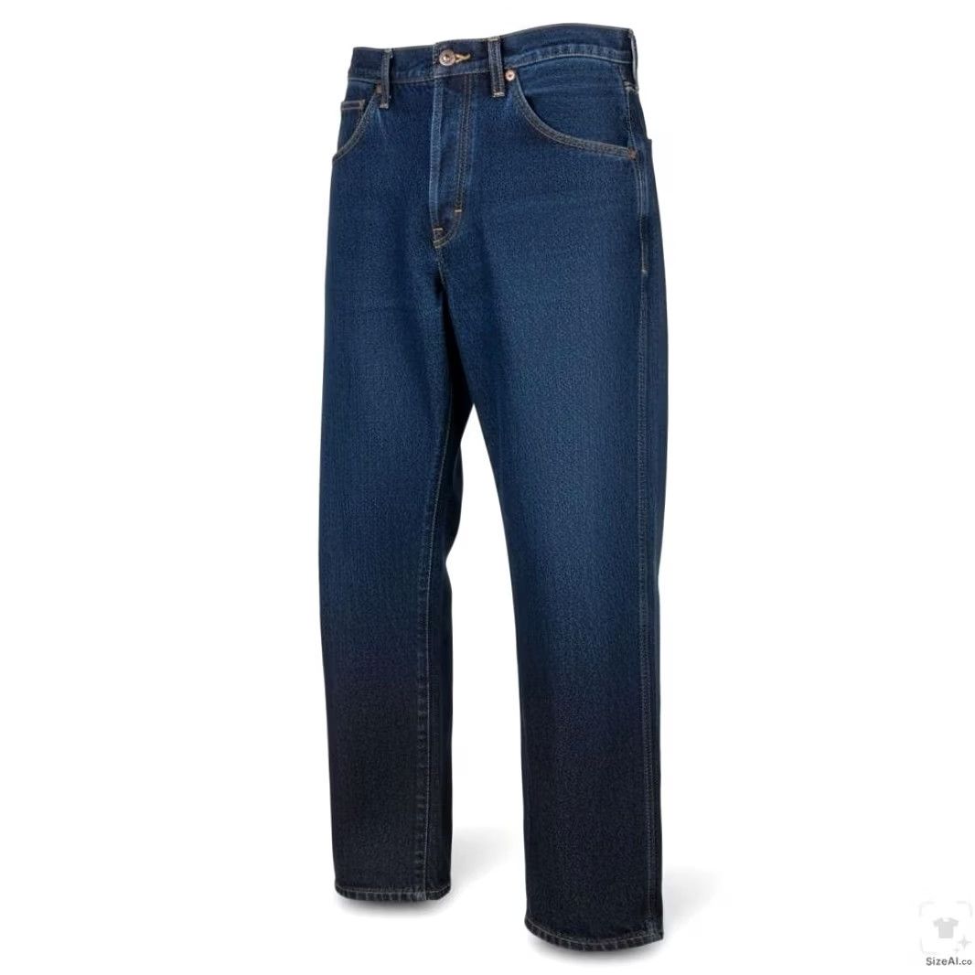 Dickies Dickies Jeans Mens 32x30 Blue Dark Wash Straight Relaxed Denim Zip Fly Vintage No (Logo) USA Size US 32 / EU 48 - 2 Thumbnail