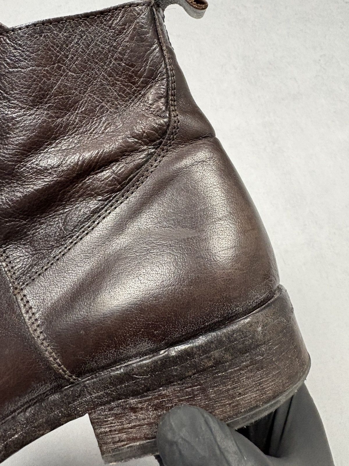 MoMA MOMA Handmade Distressed Brown Leather Zip Ankle Boots EU 41 Size US 8 / EU 41 - 7 Thumbnail