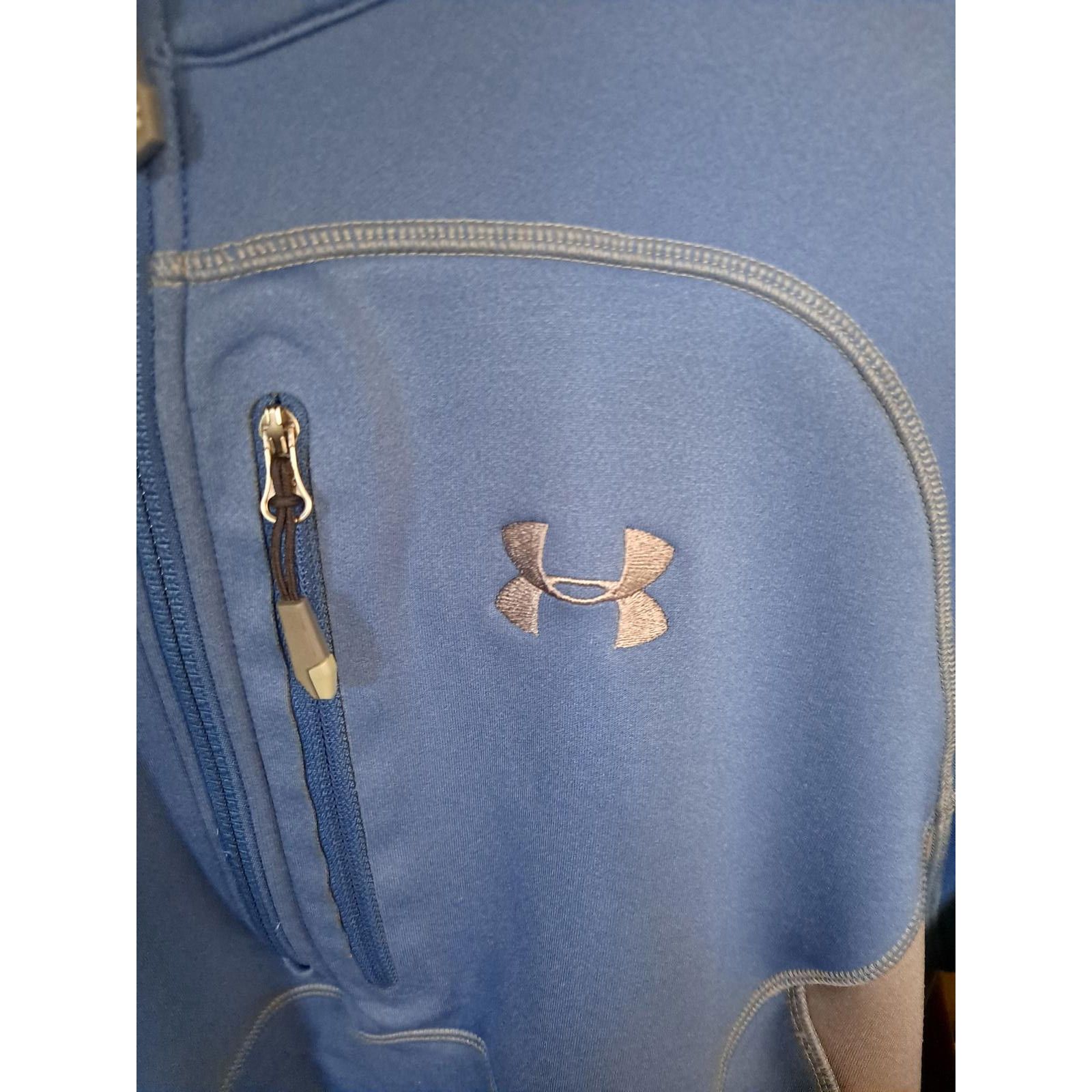 Under Armour Under Armour 1/4 Zip Blue and Gray Jacket With Top Pocket Si Size US XL / EU 56 / 4 - 5 Thumbnail