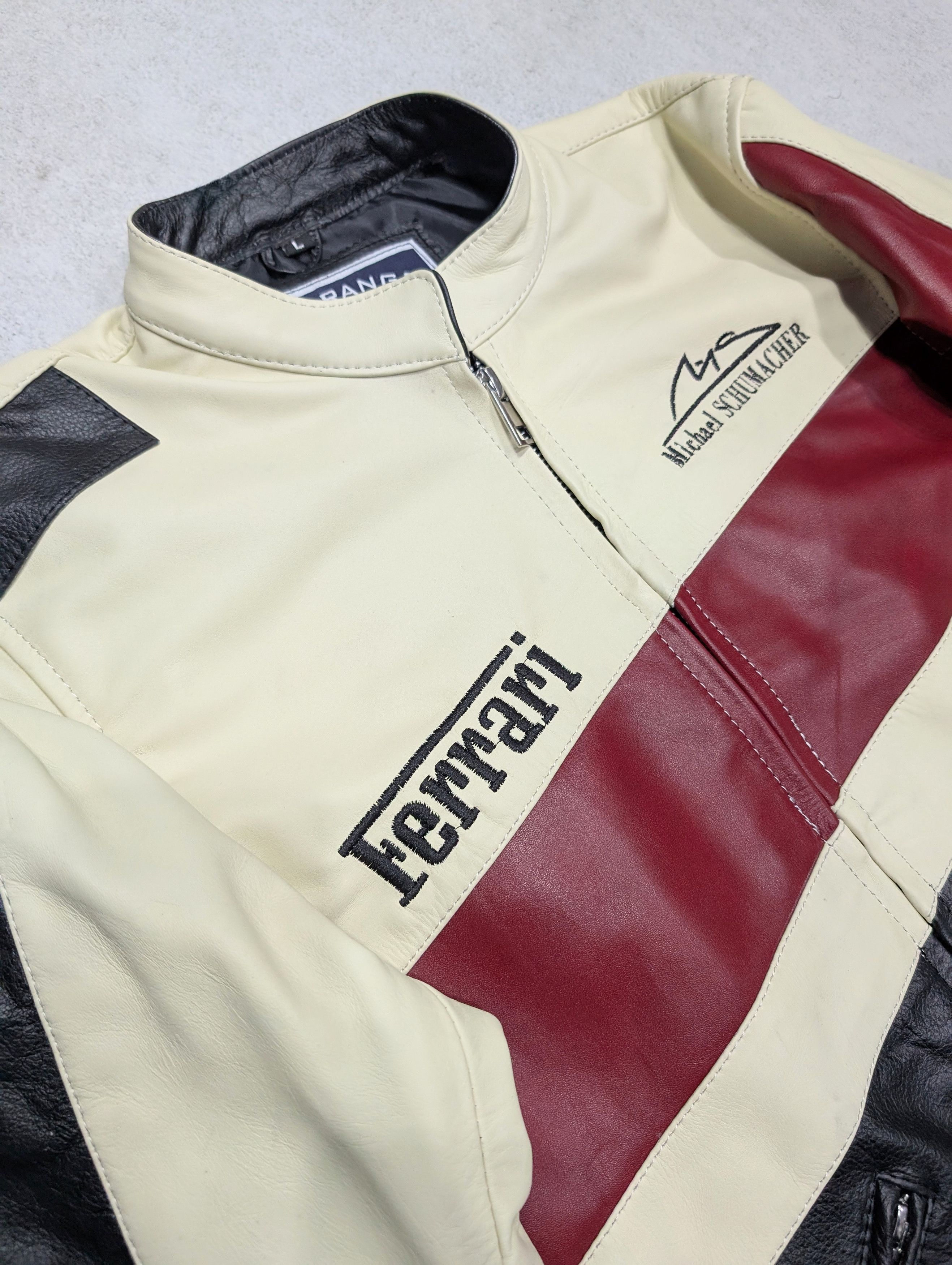 Vintage Ferrari Leather Jacket F1 Streetwear Size US XL / EU 56 / 4 - 5 Thumbnail