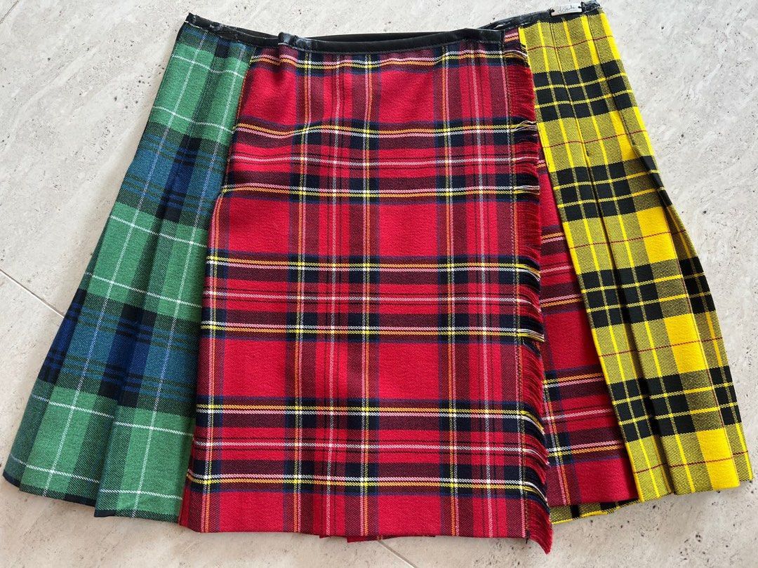 image of Dolce Gabbana Junior Gaultier Plaid Skirt(Kids) in Red Plaid (Size 27)