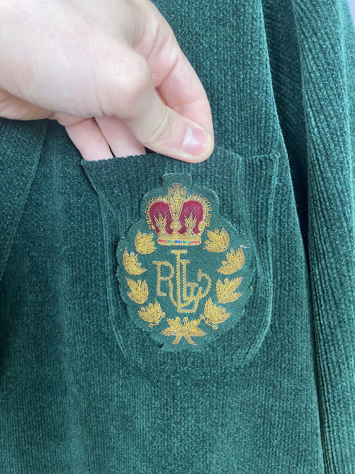 Vintage Polo Ralph Lauren Chenille Double Breasted Crest Blazer Size L / US 10 / IT 46 - 6 Thumbnail