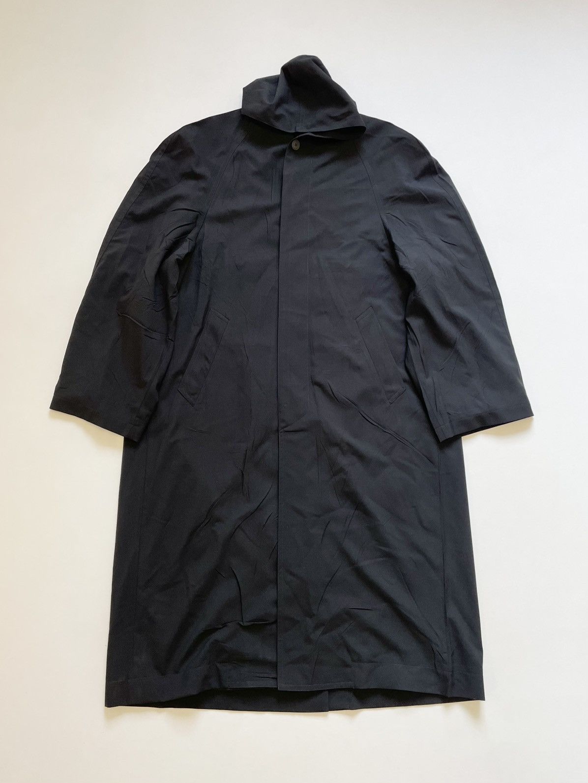 Balenciaga S/S 24 Black Wool Hooded Cloak Jacket Size US XL / EU 56 / 4 - 2 Thumbnail