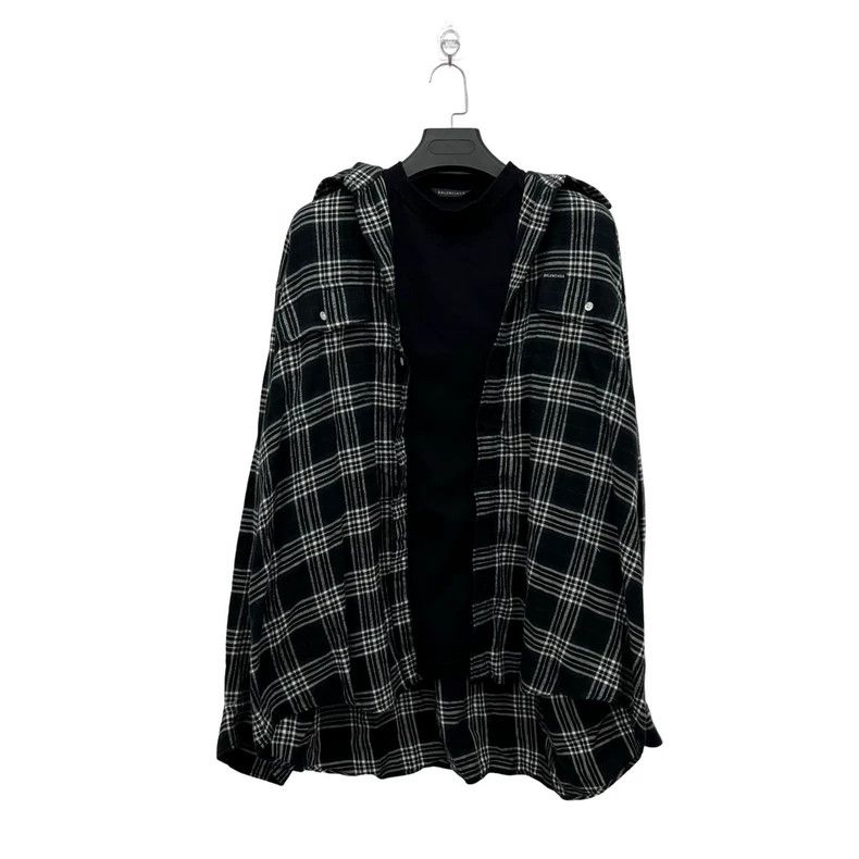 Balenciaga Balenciaga Fake two flannel plaid shirts Size US S / EU 44-46 / 1 - 1 Thumbnail