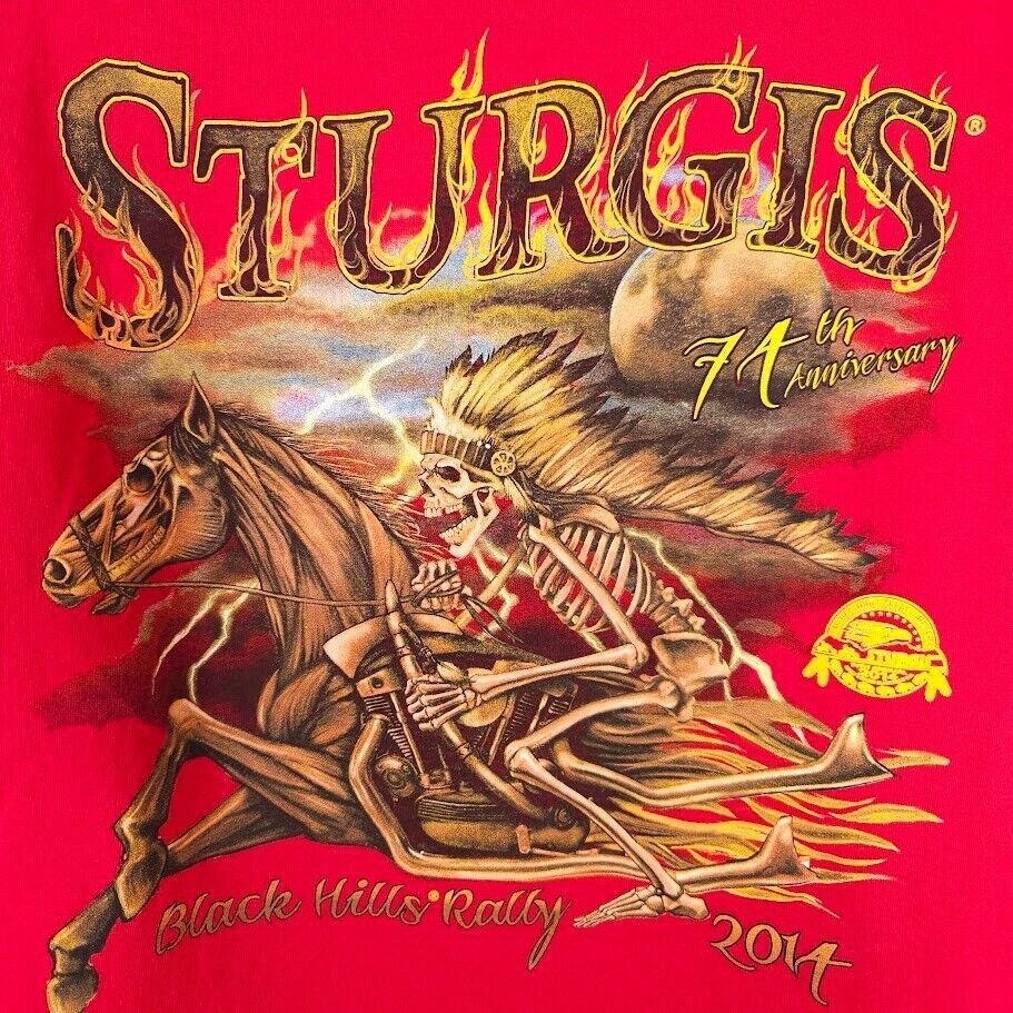 Other Sturgis T Shirt Mens Size XL Red 2014 Black Hills Rally Size US XL / EU 56 / 4 - 4 Thumbnail