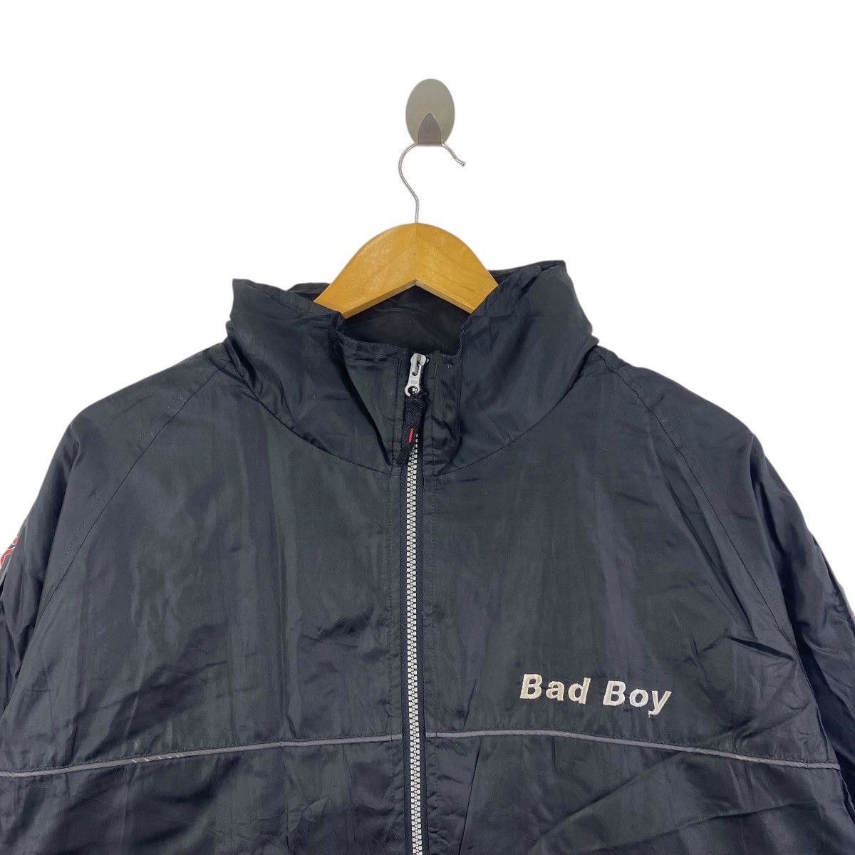 Vintage Y2K BAD BOY Jacket Big Logo Side Tape Streetwear Size L Size US XL / EU 56 / 4 - 2 Thumbnail