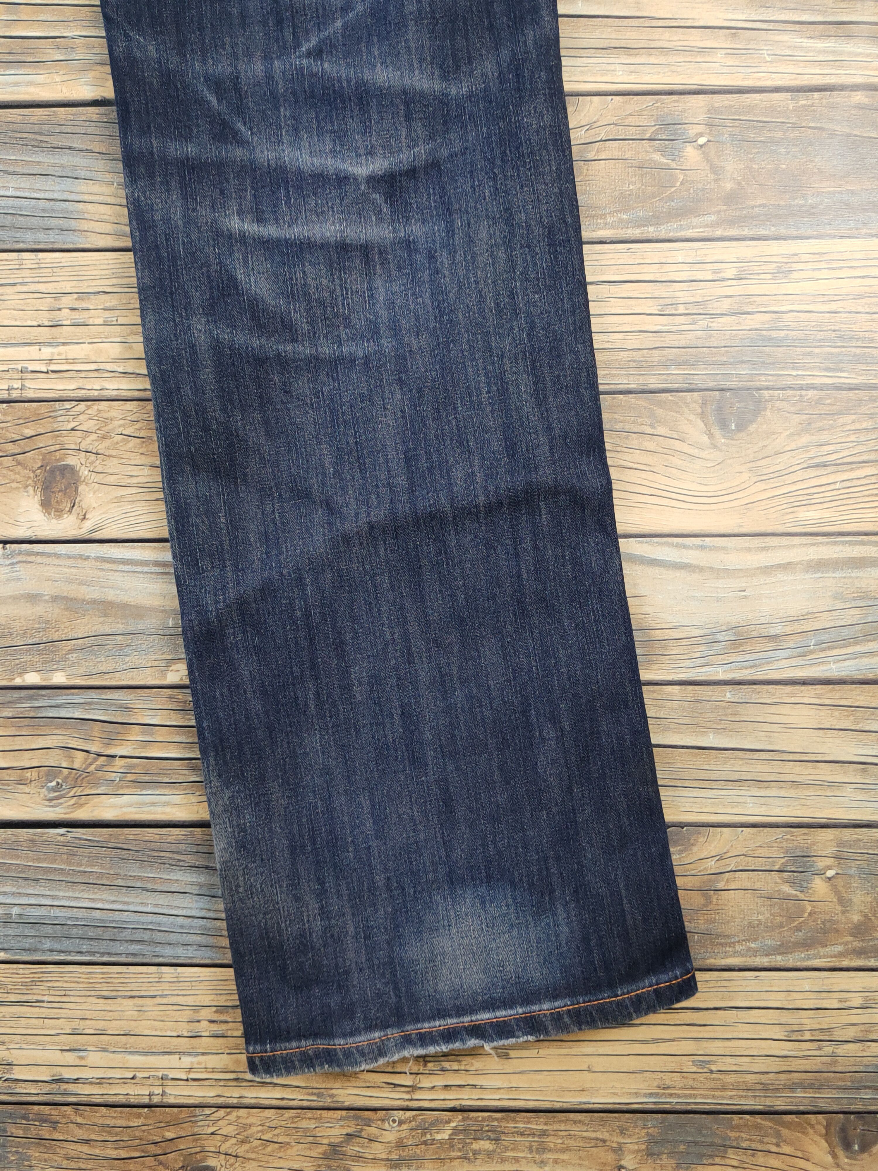 Edwin Edwin Dark Blue Distressed Ripped denim Jeans #W1412 Size US 33 - 13 Thumbnail