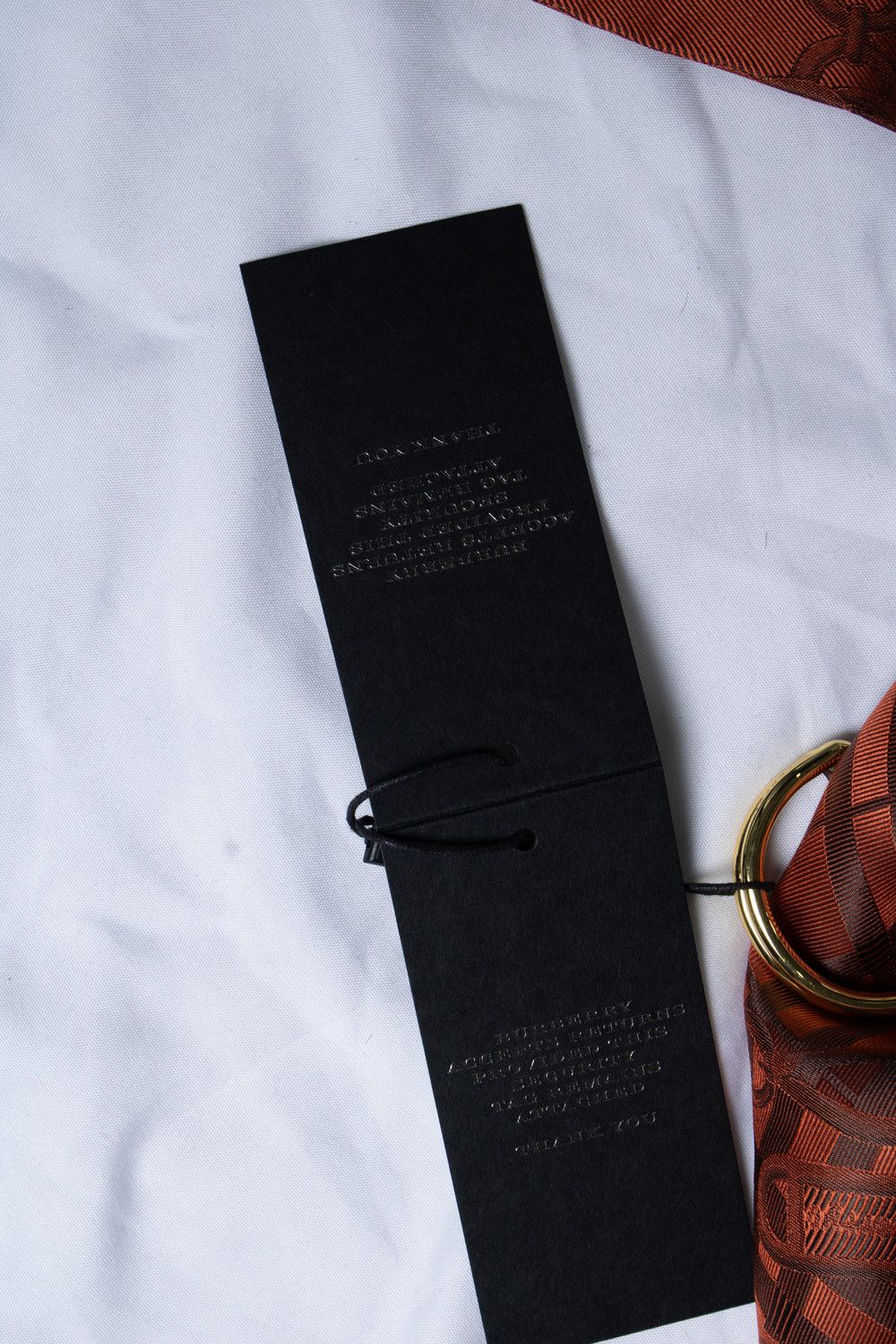 Burberry Burberry, orange tie scarf Size ONE SIZE - 2 Thumbnail