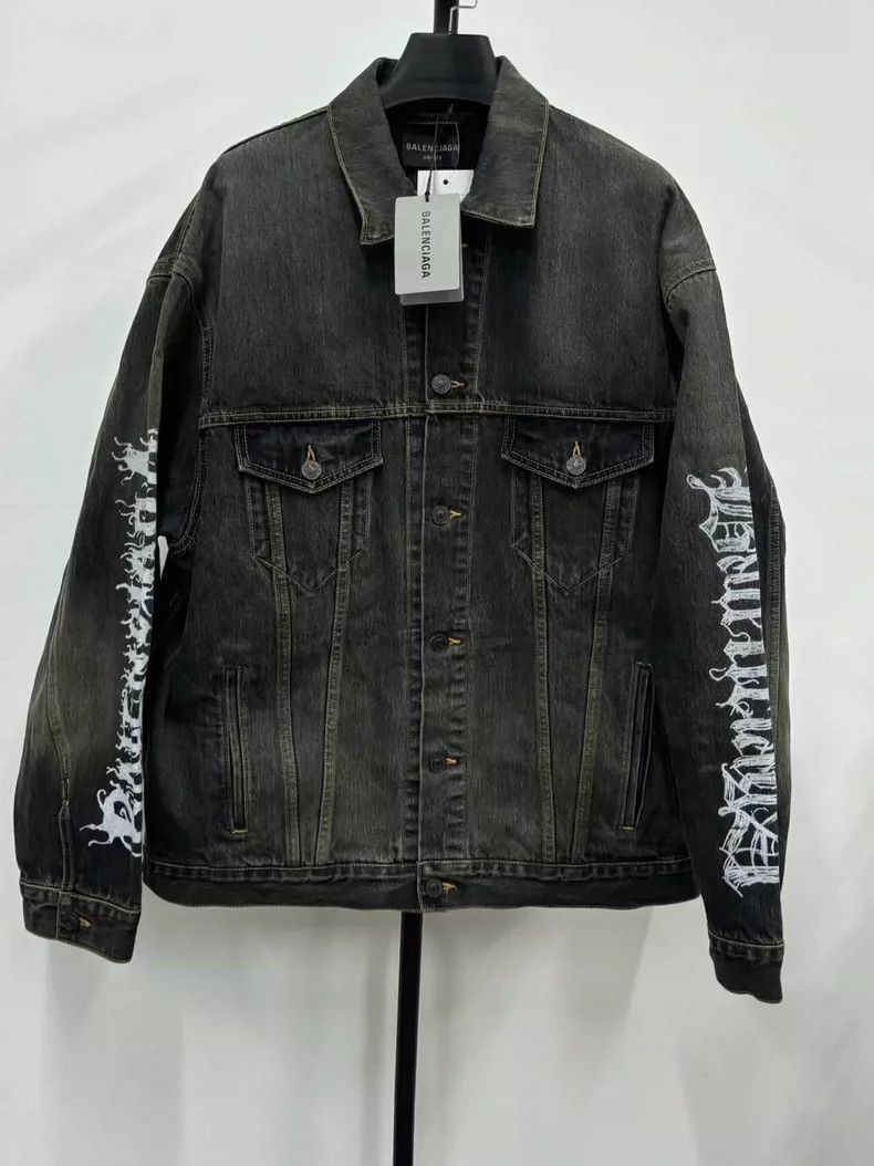 Balenciaga Balenciaga Graffiti denim jacket Size US XS / EU 42 / 0 - 1 Thumbnail