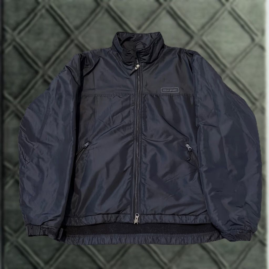 Ralph Lauren VINTAGE Ralph Lauren Polo Sport Jacket Bomber Full Zip Black Nylon Large Mens Size US L / EU 52-54 / 3 - 1 Thumbnail