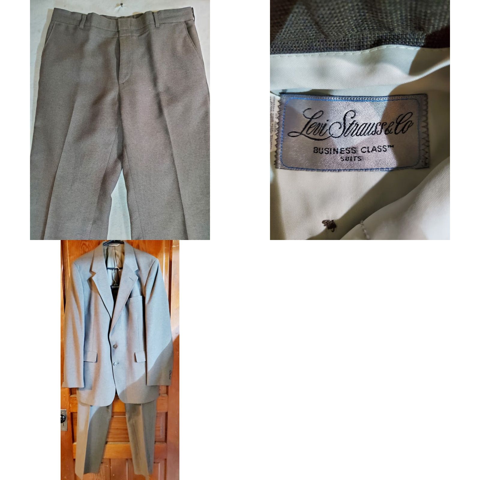 Levi's VINTAGE Levi Strauss Made In USA Brown Business Suit Men's 42L 2 Piece Suit Size 42R - 8 Thumbnail