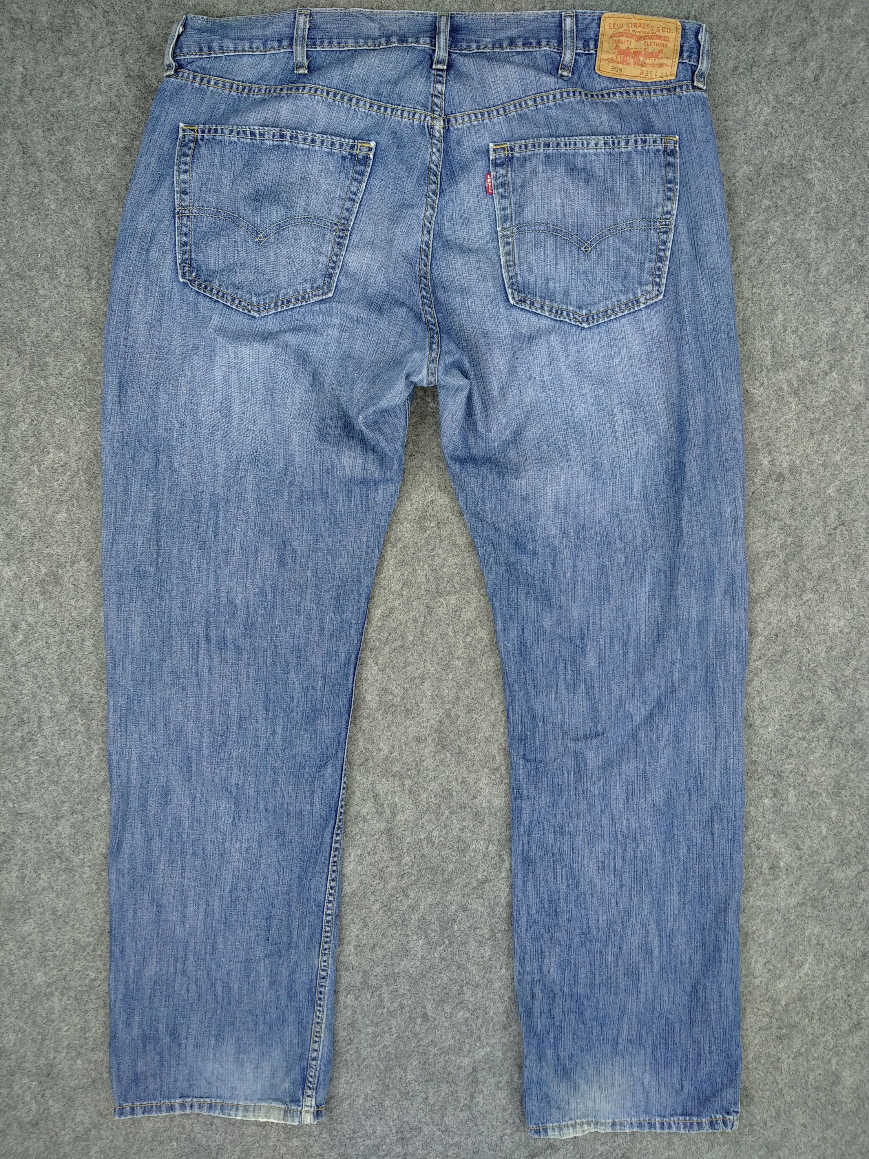 Levi's Vintage Clothing Blue Distressed Vintage Levi's 559 Denim 40x33.5 -JN445 Size US 40 / EU 56 - 2 Thumbnail