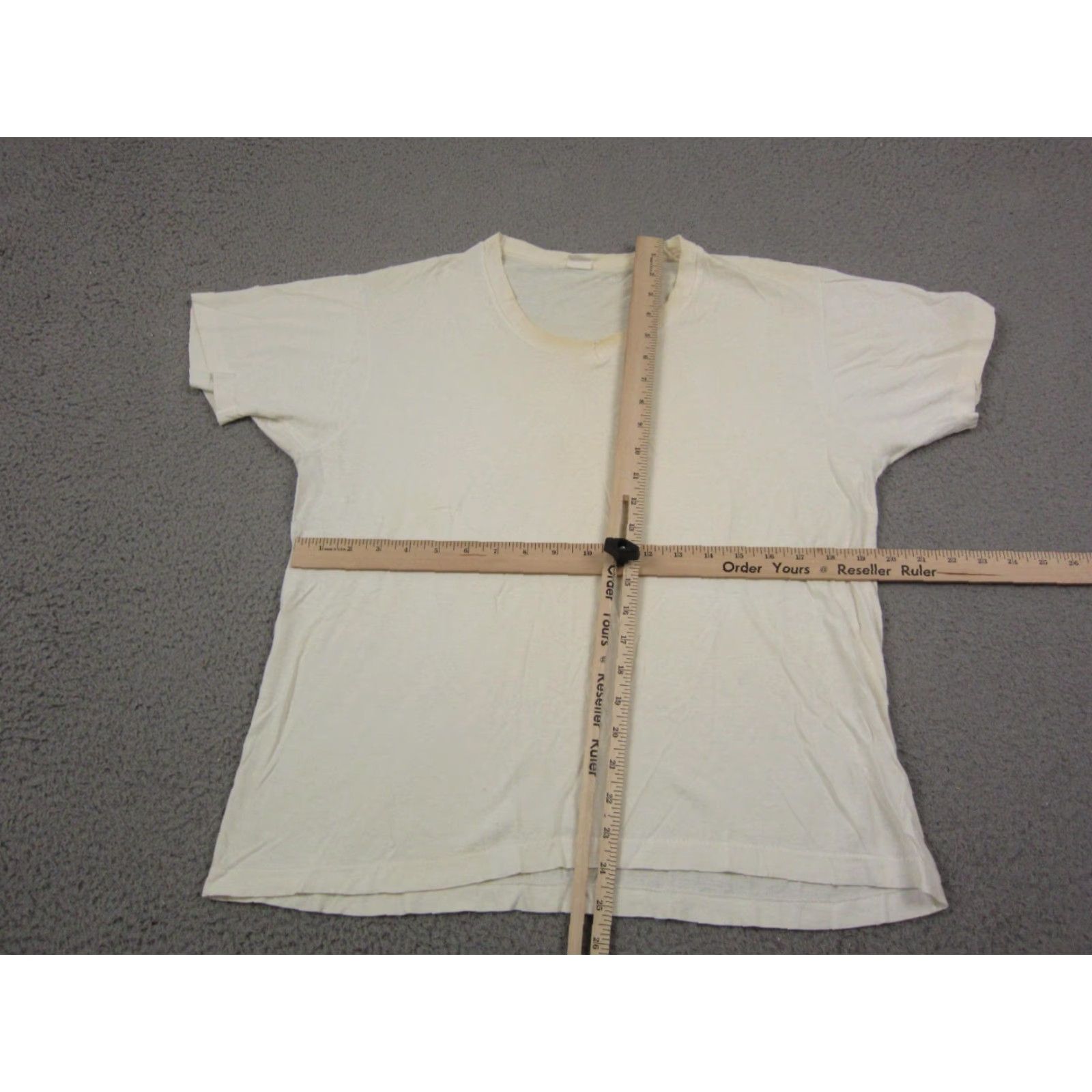 Fruit Of The Loom VINTAGE Fruit of the Loom Shirt Mens M White V-Neck Short Sleeve 80s 90s Size US M / EU 48-50 / 2 - 6 Thumbnail