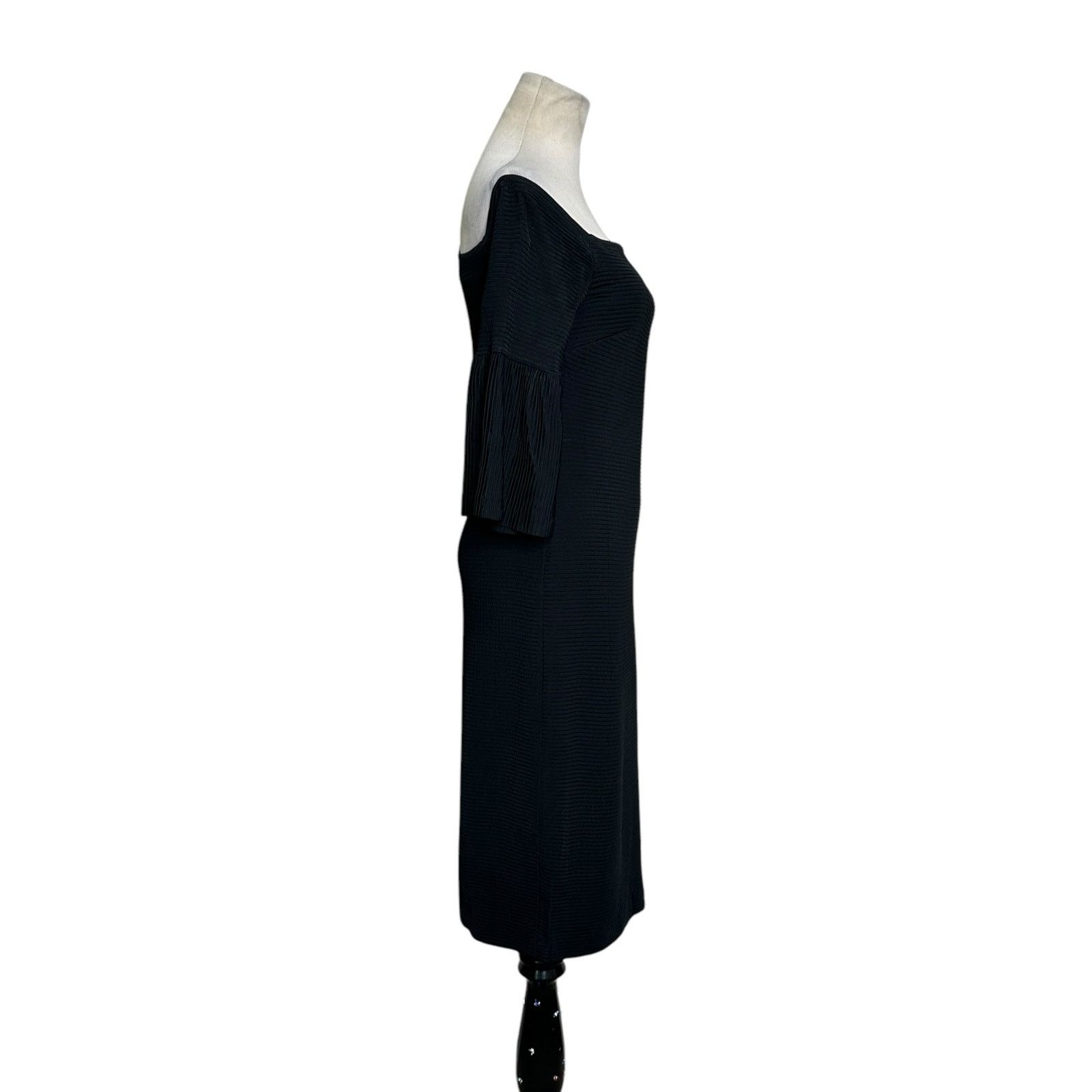 Trina Turk Trina Turk black 3/4 sleeves sheath midi dress size 6 Size M / US 6-8 / IT 42-44 - 16 Thumbnail