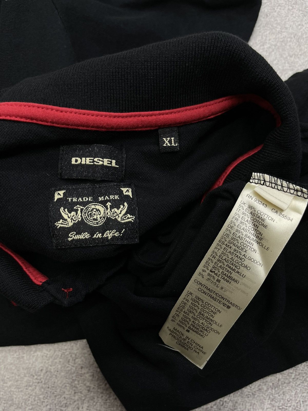 Diesel Mens Polo Diesel Black Size L Size US L / EU 52-54 / 3 - 7 Thumbnail