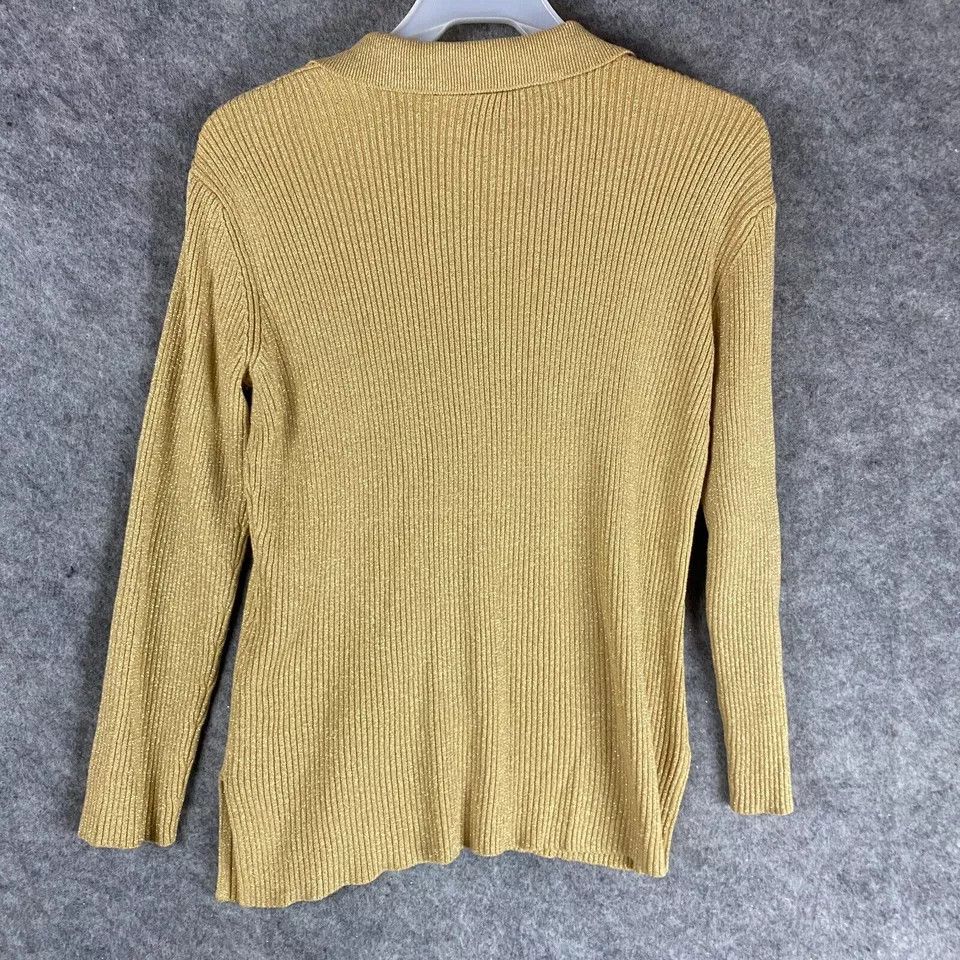 Other Emma James Cardigan Small Women's Long Sleeve Glitter Gold S Size S / US 4 / IT 40 - 8 Thumbnail