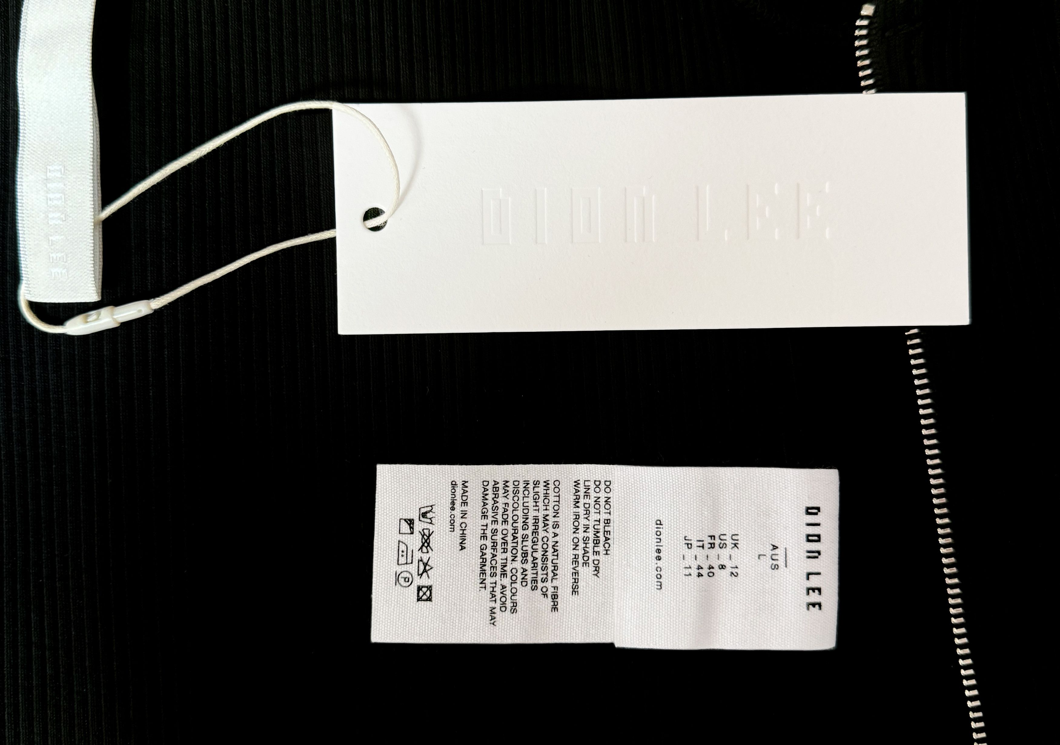 Dion Lee RIB ZIP BLACK CORSET Size L / US 10 / IT 46 - 3 Thumbnail
