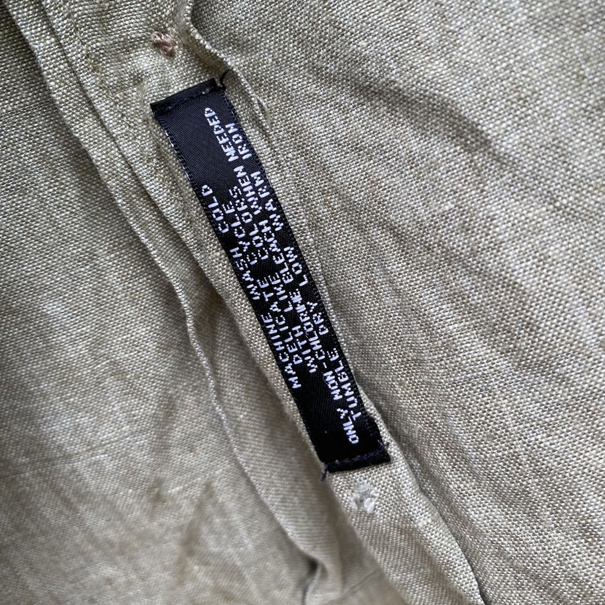 Brandini BRANDINI Light Green 100% Linen Short Sleeve Shirt Size US L / EU 52-54 / 3 - 4 Thumbnail