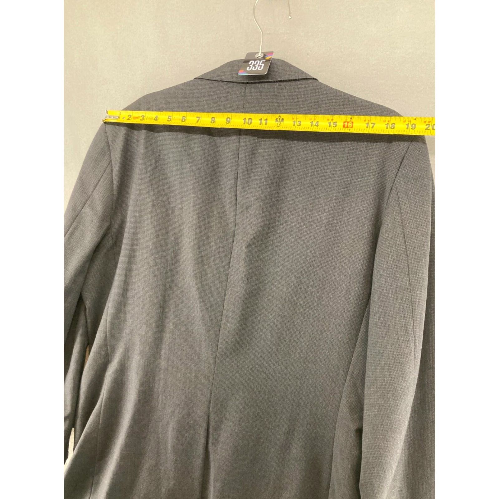 Avenue Hickey Freeman Suit Jacket Mens Gray Wool Check 44 Long Size 44R - 7 Thumbnail