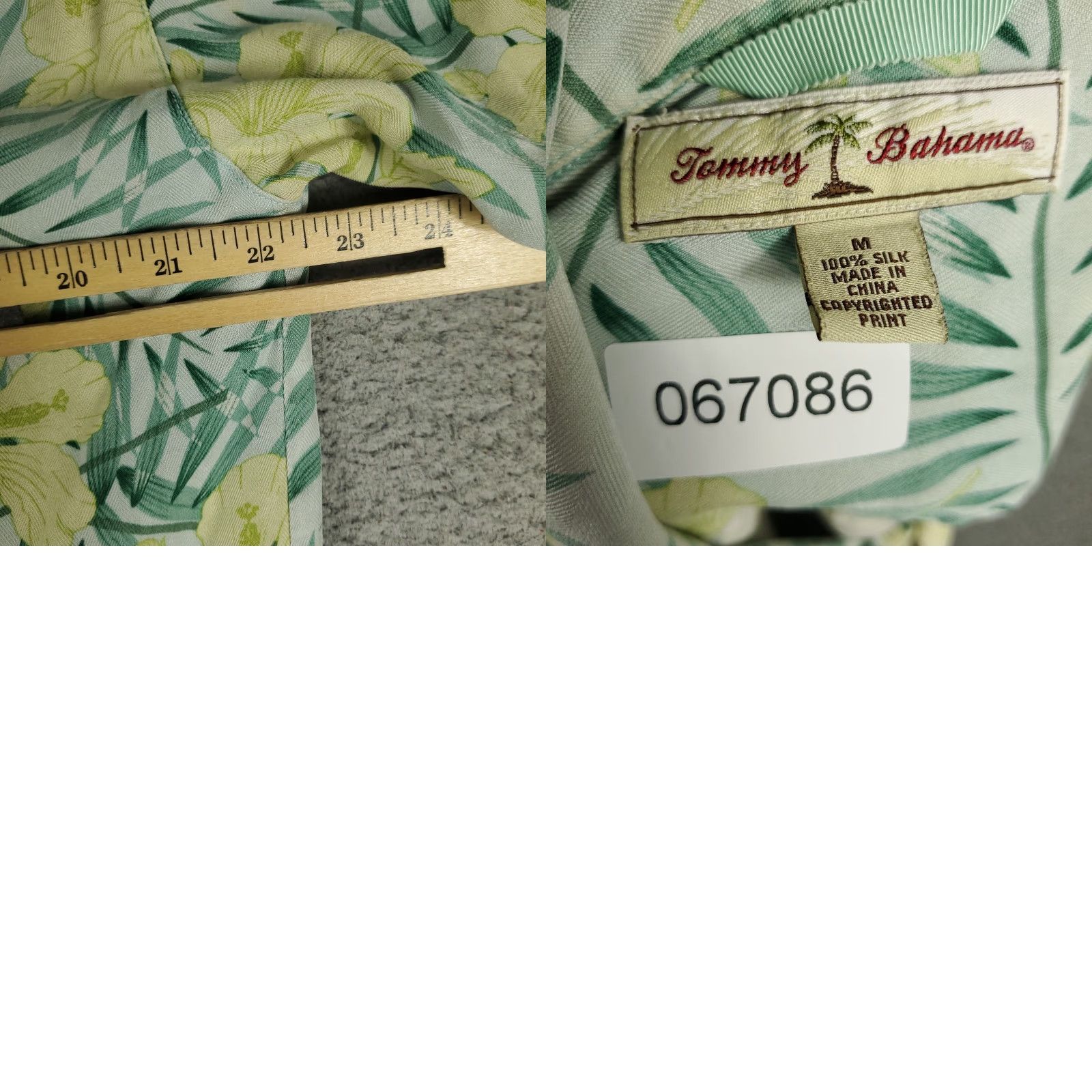 Tommy Bahama Tommy Bahama Shirt Mens Medium Green Floral Silk Hawaiian Button Up Short Sleeve Size US M / EU 48-50 / 2 - 8 Thumbnail