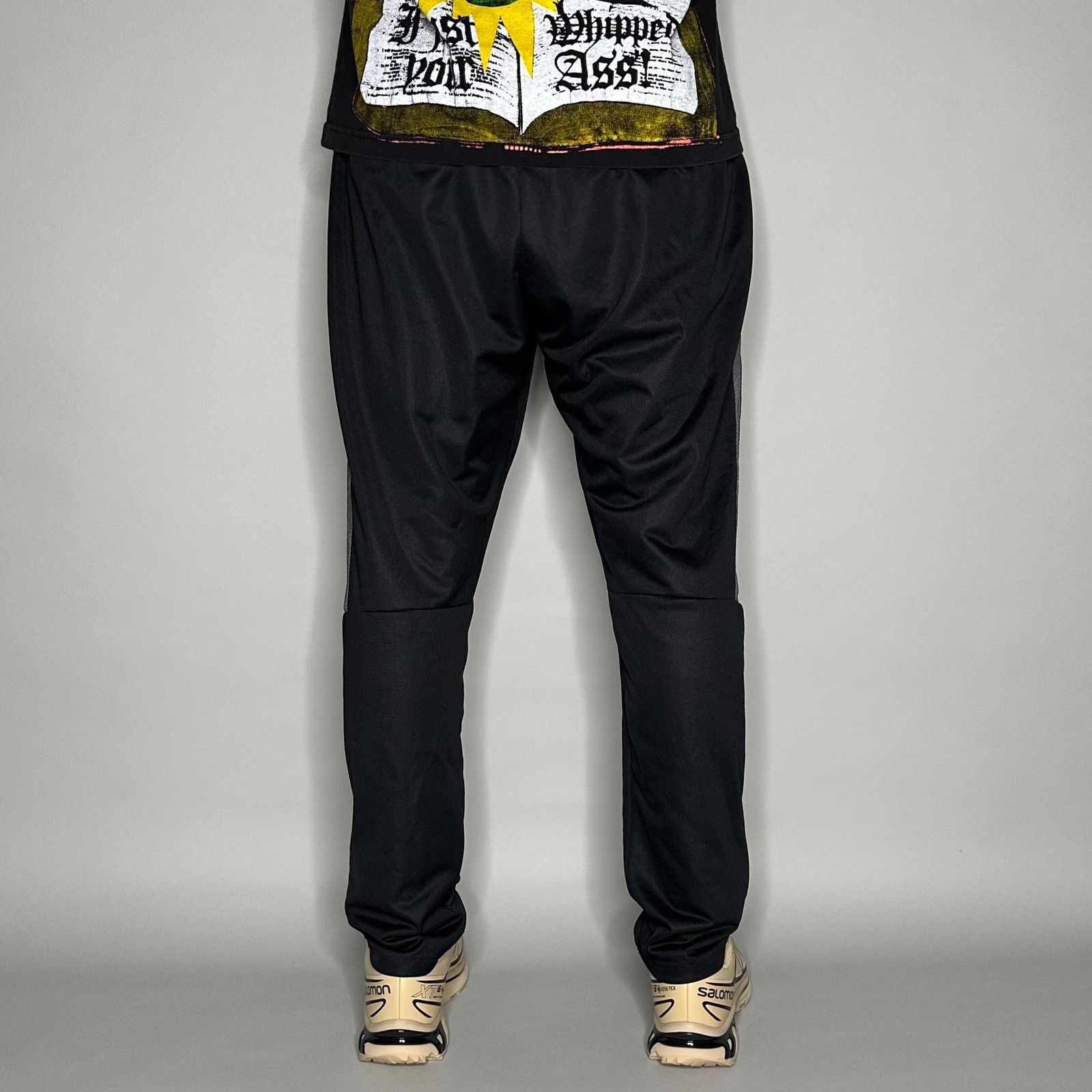 Crazy Nike Sweatpants Jet Black Polyester Grey Swoosh Menswear