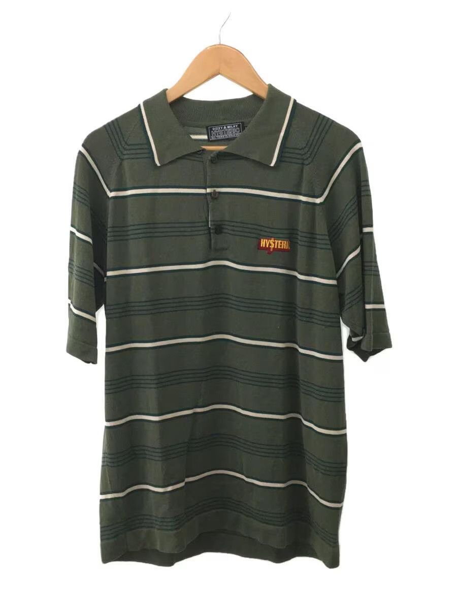 Hysteric Glamour Hysteric Glm Hy$teric Emb Rayon Polo Shirt Khaki Border Size US L / EU 52-54 / 3 - 1 Thumbnail