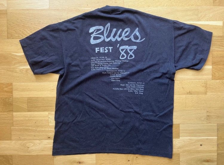 Vintage Chicago Blues Festival t shirt, 1988 — BB King Size US XL / EU 56 / 4 - 3 Thumbnail