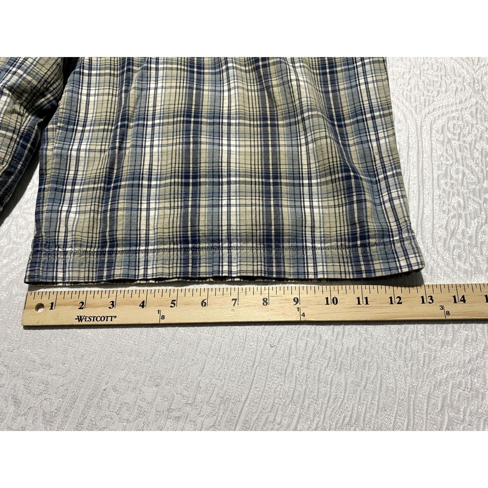 Vintage VINTAGE US Expedition Shorts Mens 36 Blue Green Plaid Chino Cotton Pockets Casual Size US 36 / EU 52 - 7 Thumbnail