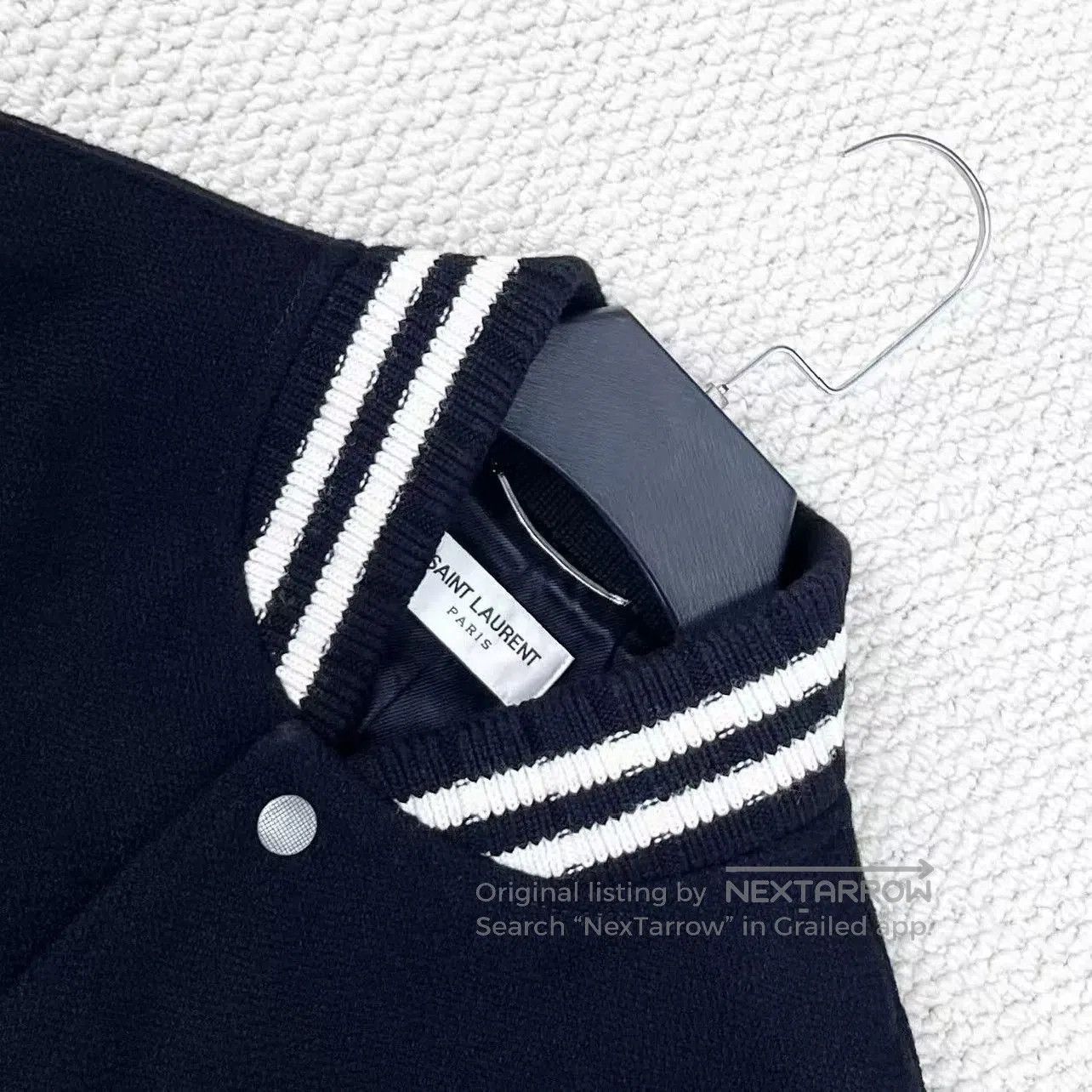 Saint Laurent Paris Saint Laurent Wool Baseball Jacket Back Logo. Size US L / EU 52-54 / 3 - 3 Thumbnail