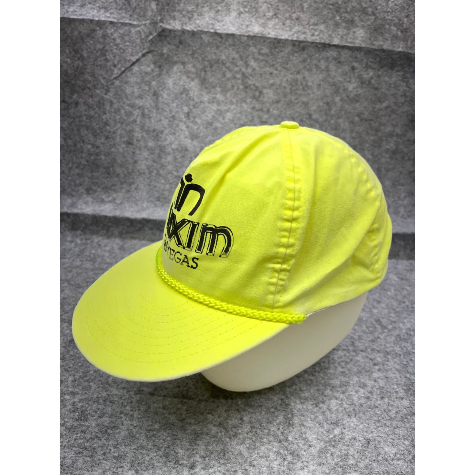 Vintage Maxim Las Vegas Cap Snapback One Size Neon Green Nylon Baseball Hat 90s Casual Mens Size ONE SIZE - 4 Thumbnail