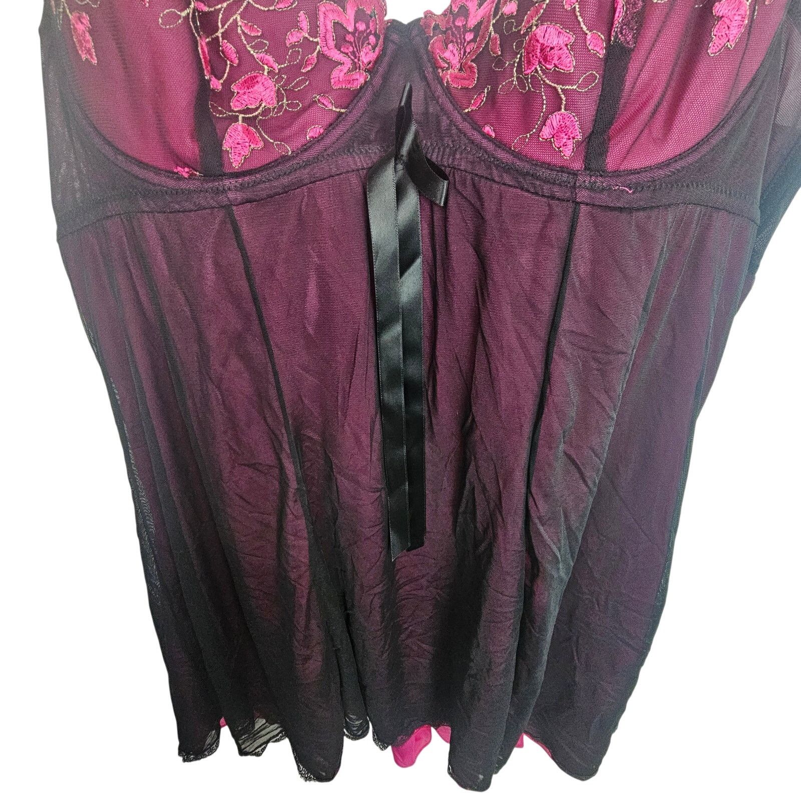 Torrid Torrid Babydoll Lingerie 3X Underwire Lace Chemise Boudoir Size 3XL / US 20-22 - 3 Thumbnail
