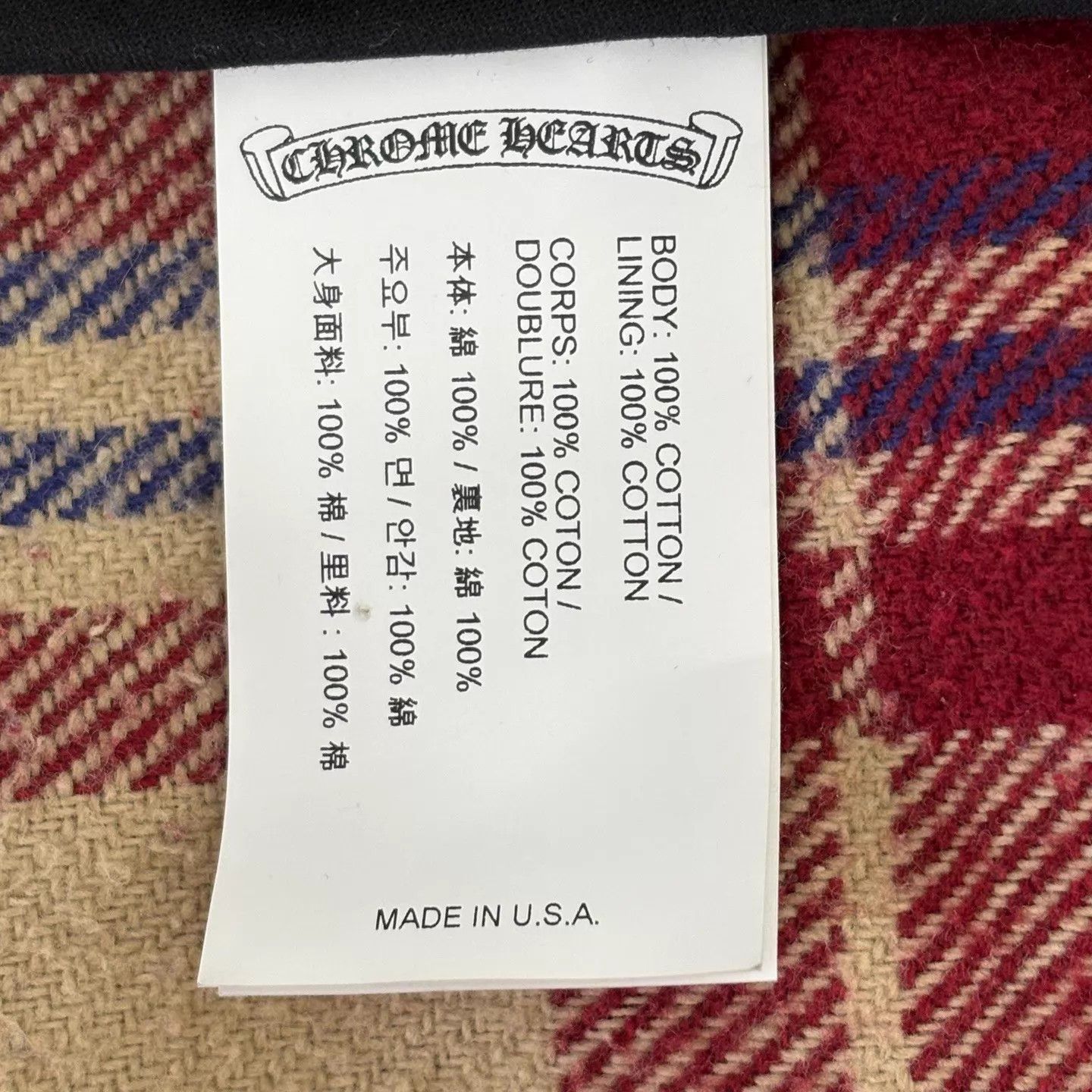 Chrome Hearts Chrome Hearts Plaid Half-Zip Flannel Red Blue XL Size US XL / EU 56 / 4 - 4 Thumbnail