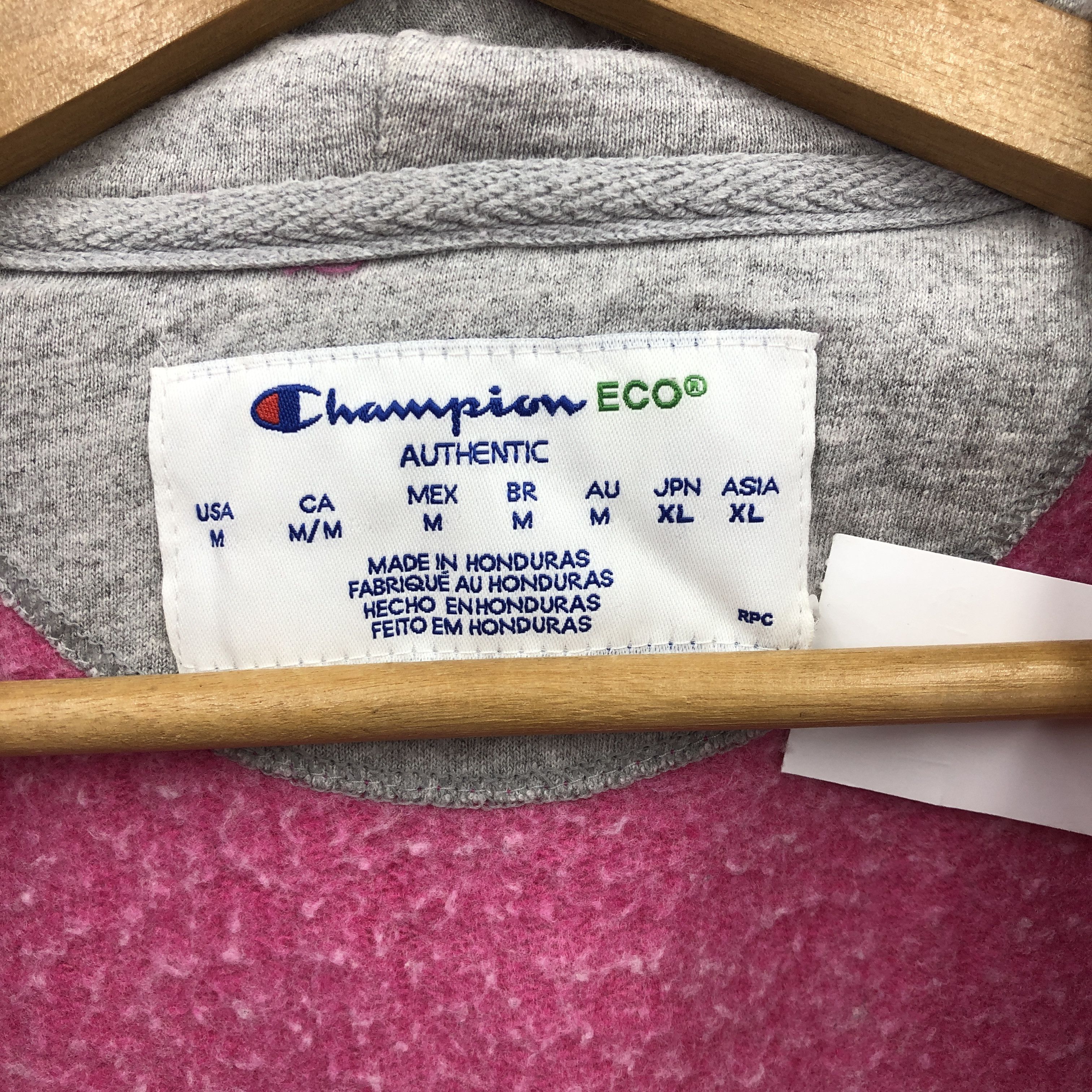 Champion Vintage Champion Pink Hooded Sweater Hood Zipper Sweatshirt Size US M / EU 48-50 / 2 - 6 Thumbnail
