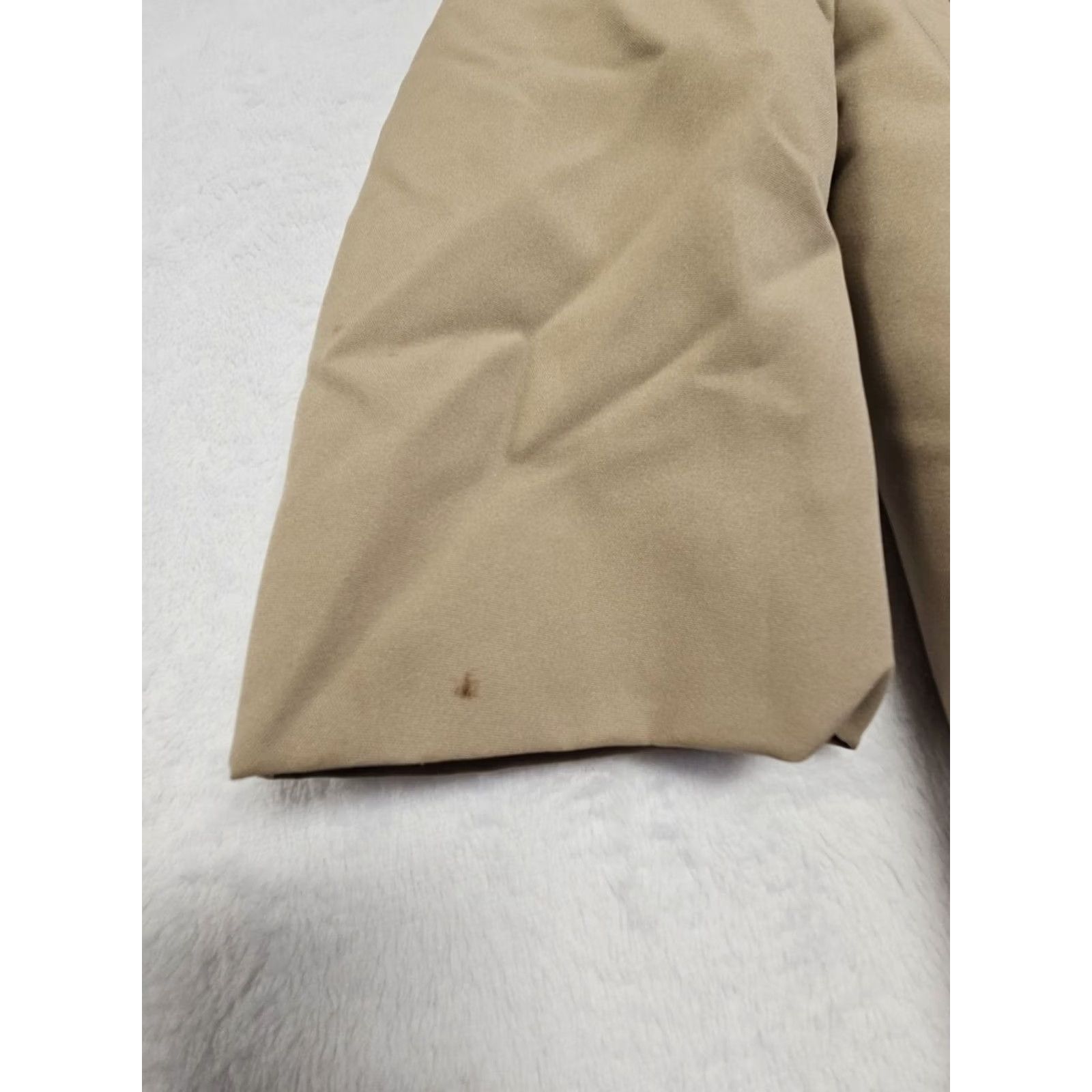 London Fog VINTAGE London Fog Mens Trench Coat Overcoat Tan Car Coat Faux Fur Collar Pile Lined Long Coat 40R Beige Size US XXS / EU 40 - 4 Thumbnail