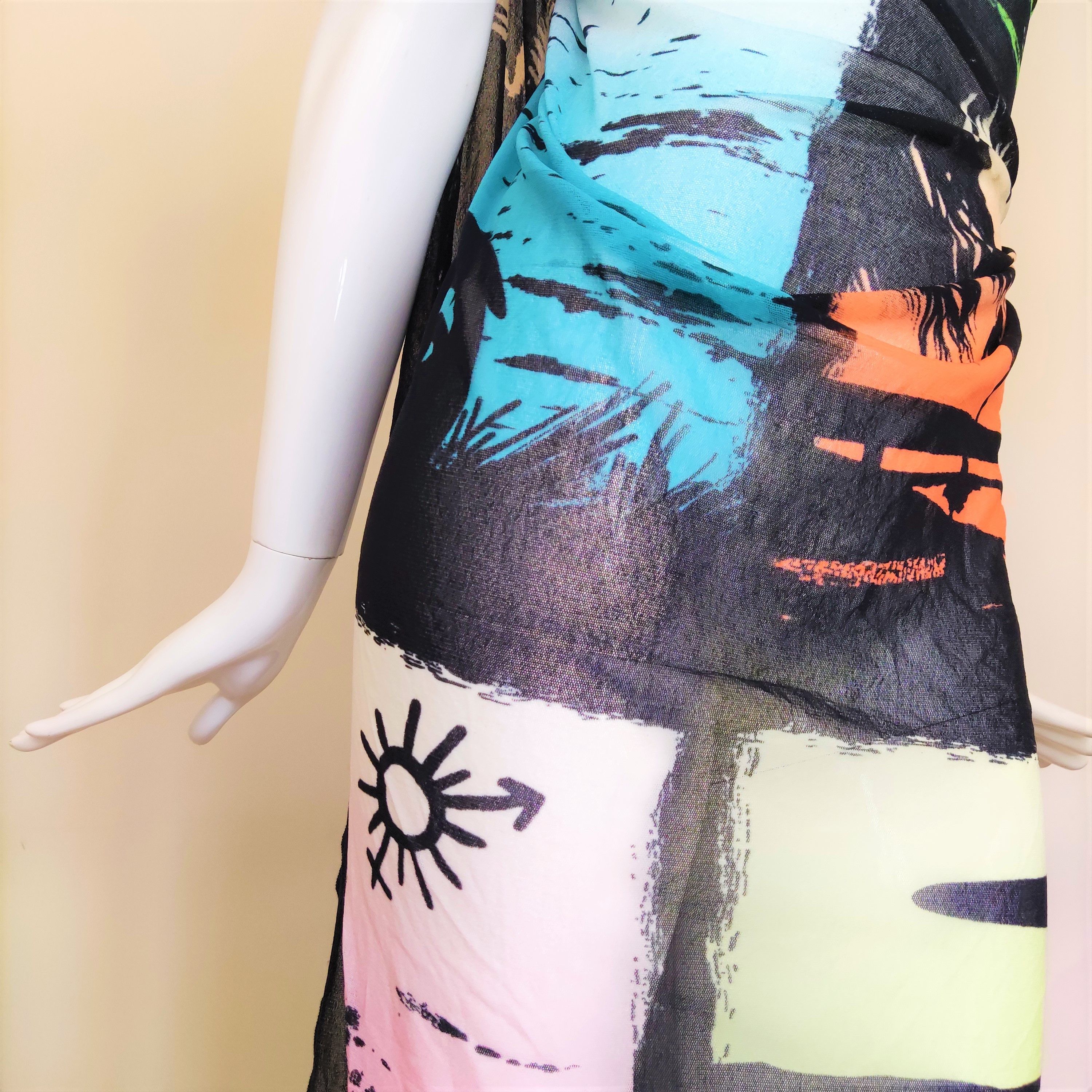 Jean Paul Gaultier Jean Paul Gaultier Tropical Beach Mesh Maxi Pareo Dress Size M / US 6-8 / IT 42-44 - 7 Thumbnail
